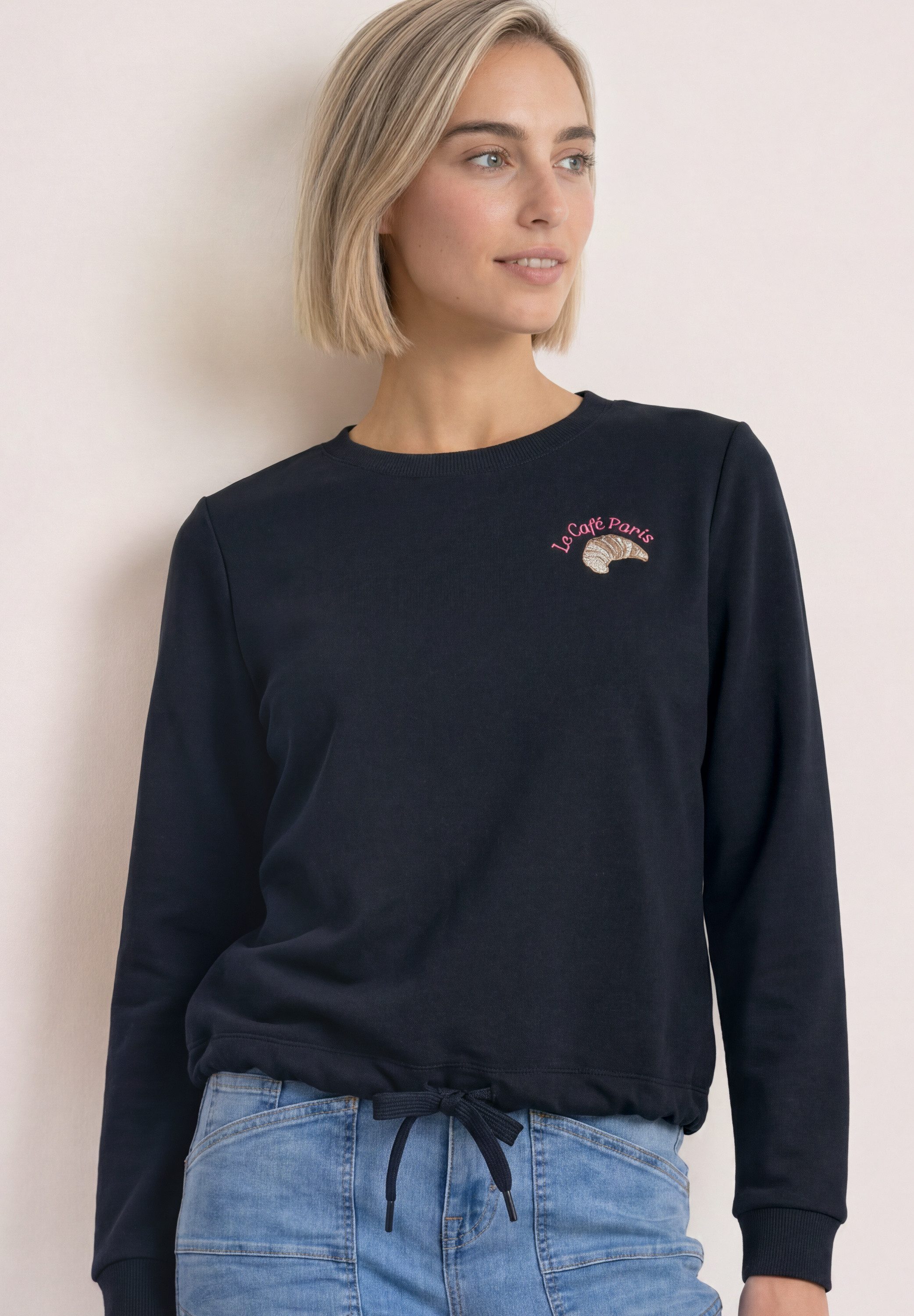 STREET ONE Sweatshirt mit Tunnelzug am Saum