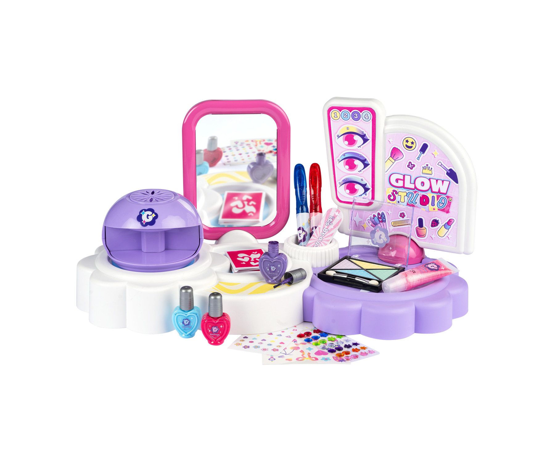 Smoby Kreativset Glam 3-in-1 Glow Station, Made in Europe