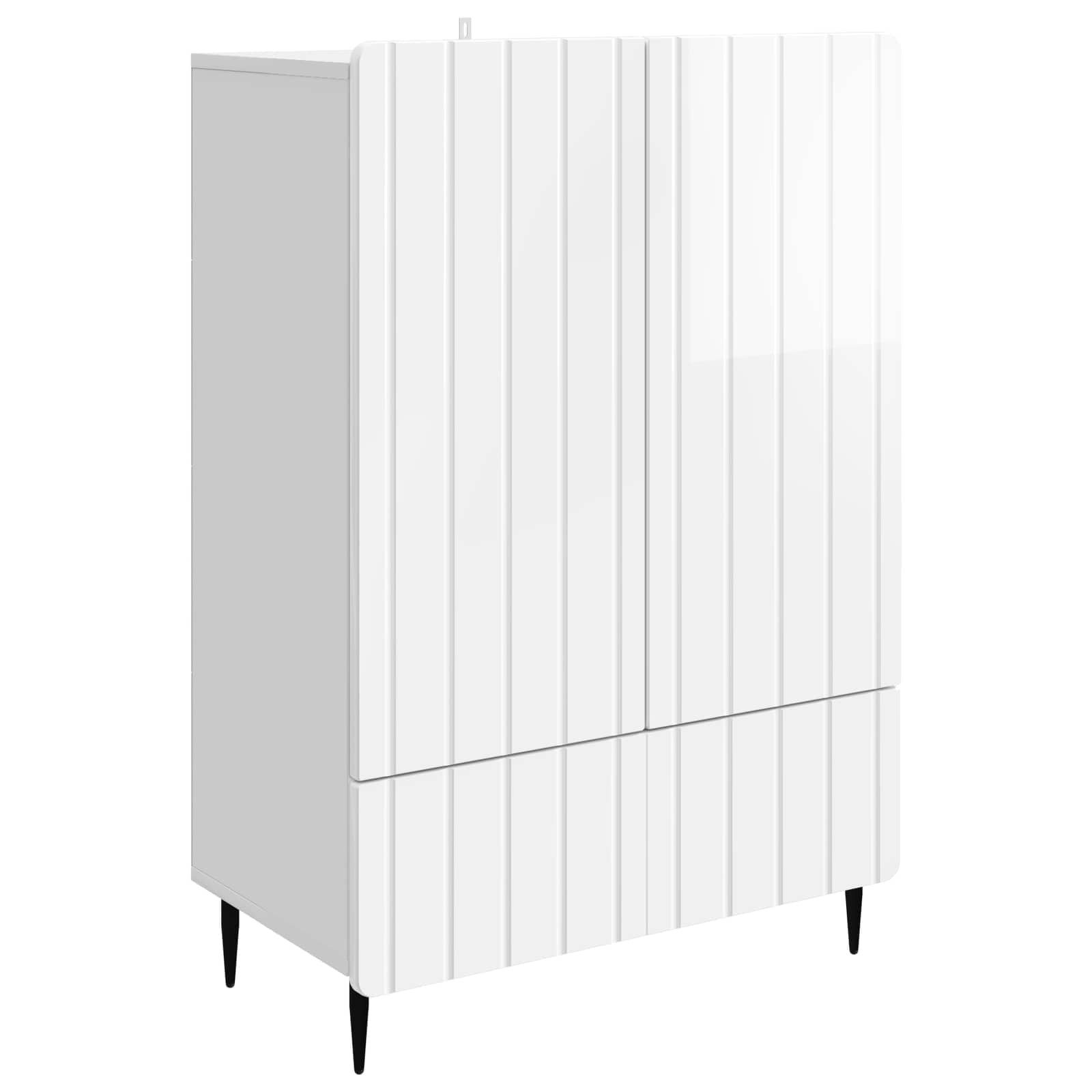Sideboard Sideboard Hochglanz Weiß 66 x 34,5 x 97 cm Holzwerkstoff