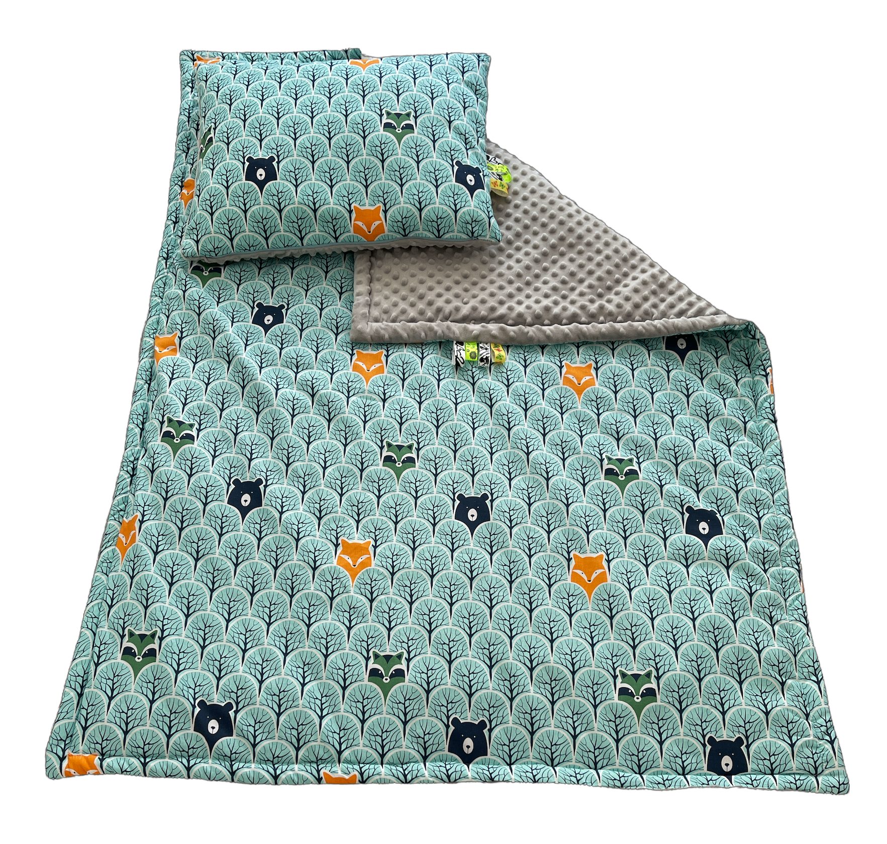 Kinderdecke Kinderdecke Krabbeldecke Kinderbettdecke 100x135cm, mit Bänder RoKo-Textilien