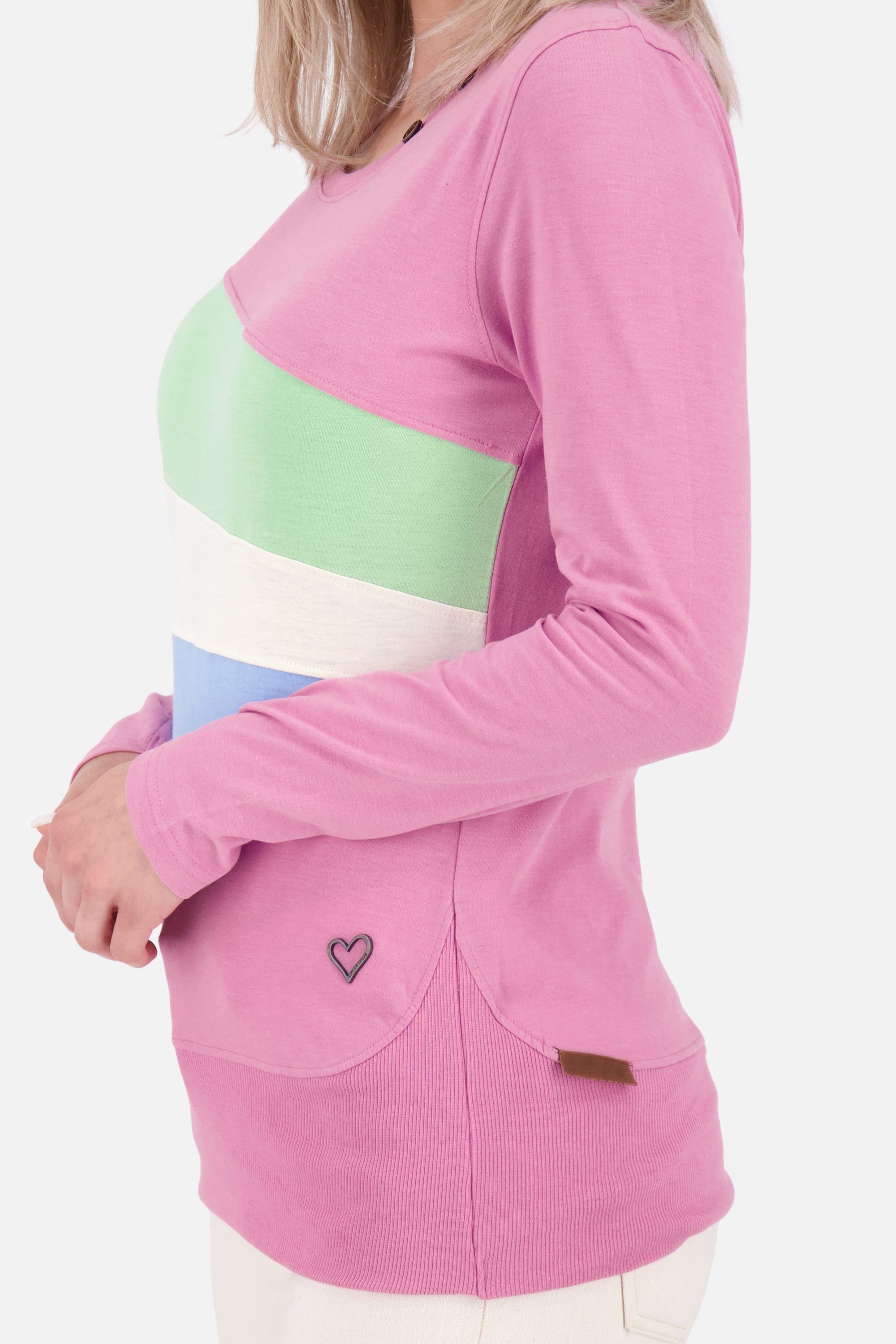 Langarmshirt Longsleeve Langarmshirt, Kickin Alife Damen melange A bubblegum CliaAK Shirt &