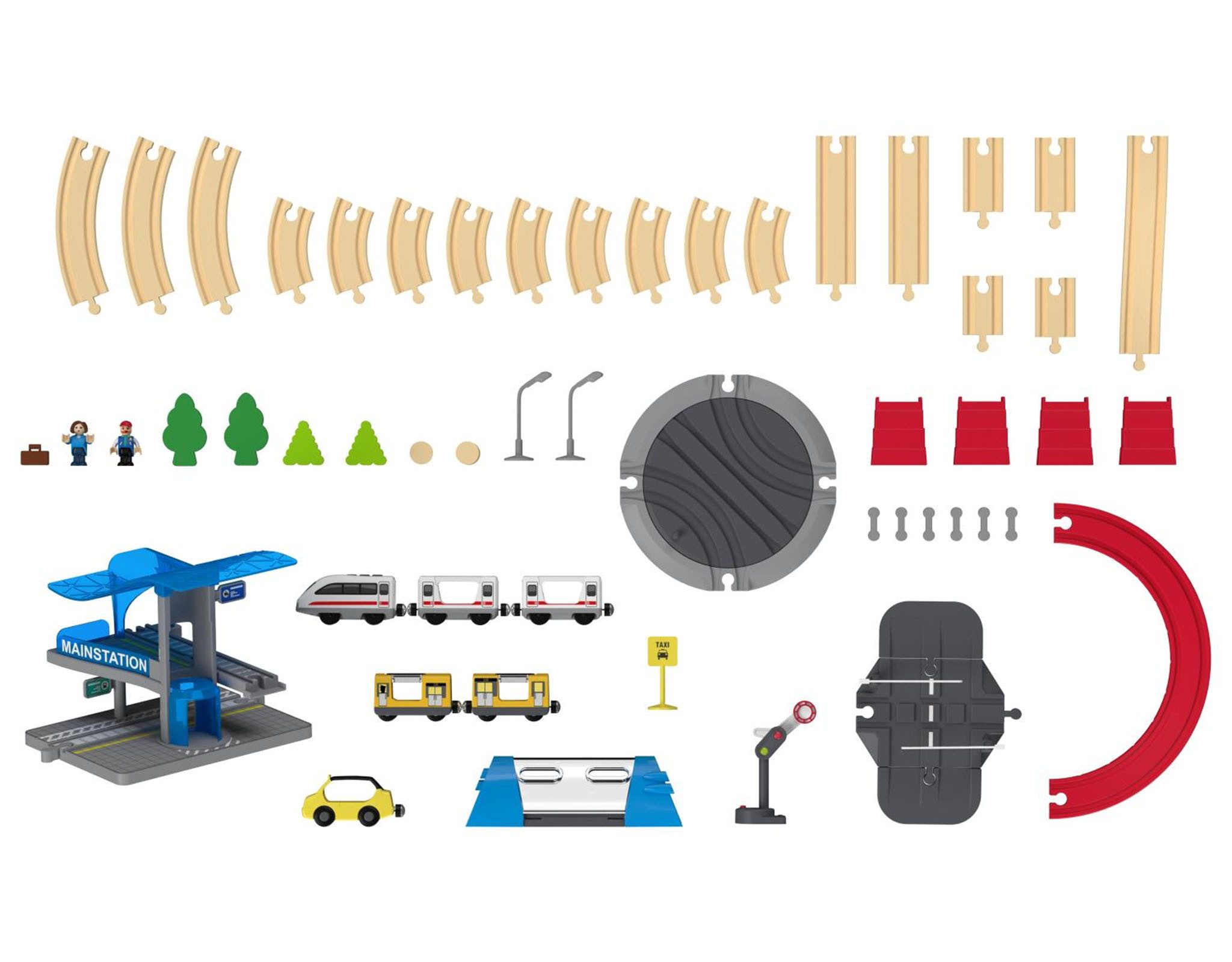 Playtive Spielzeug-Eisenbahn Playtive Eisenbahn-Set Kindereisenbahn City günstig online kaufen