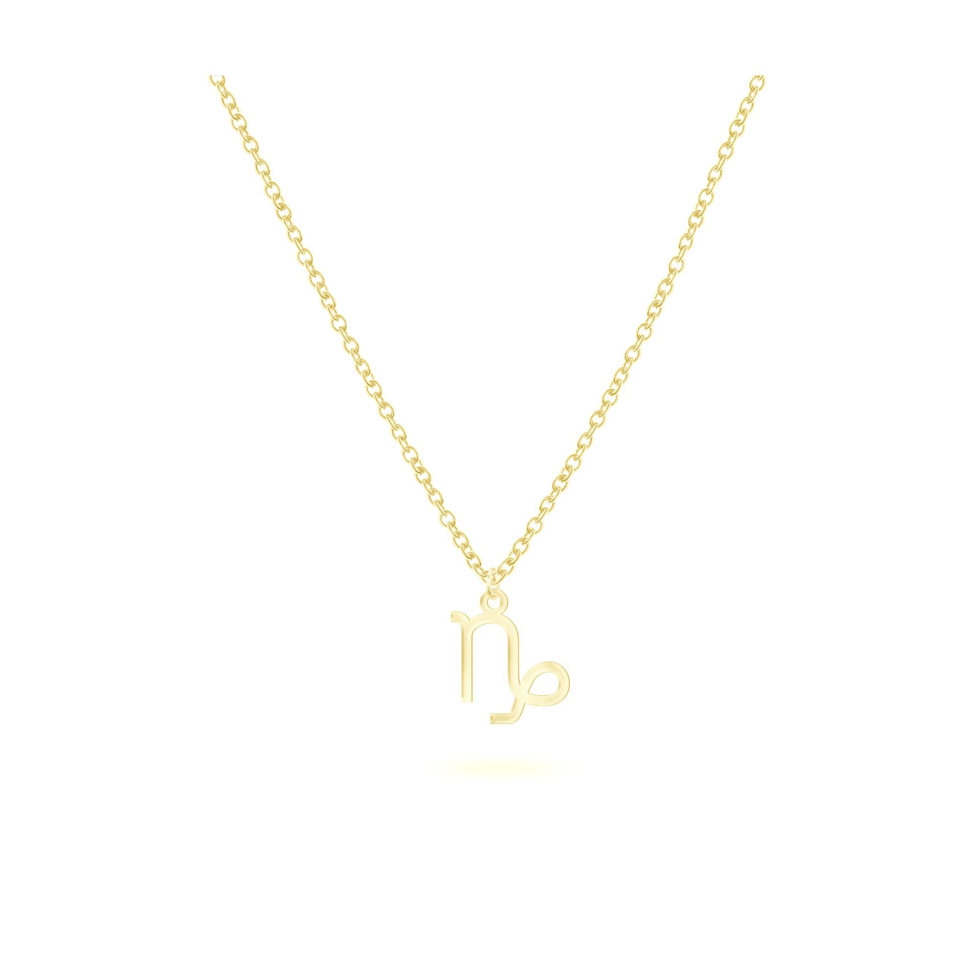 Beka&Bell Kette mit Anhänger 925-Sterling Silber vergoldet Glänzend 42cm Steinbock
