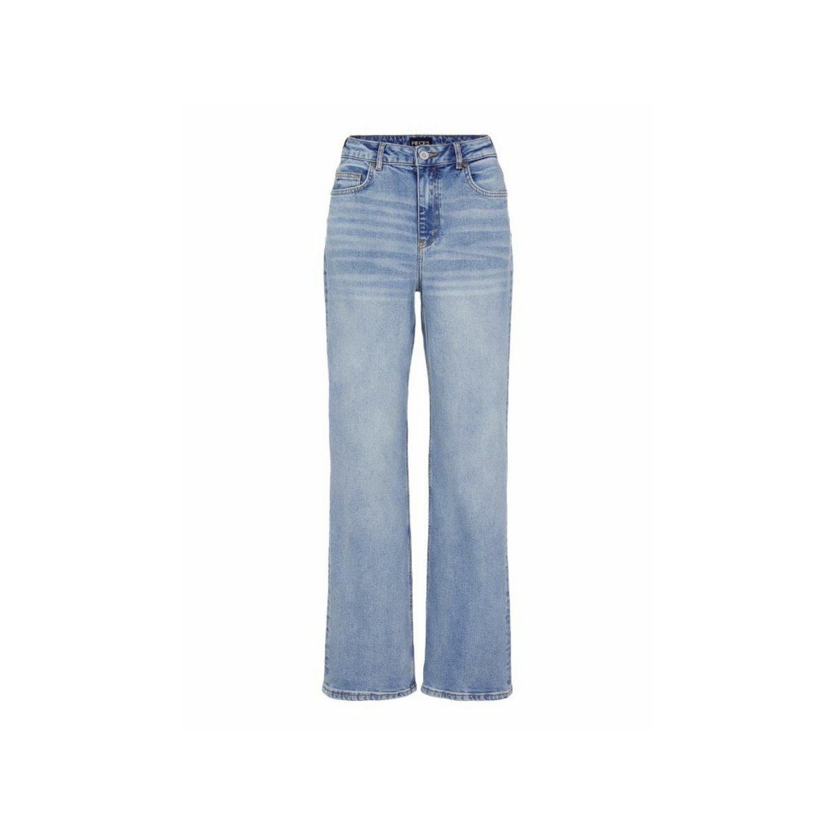 pieces 5-Pocket-Jeans mittel-blau (1-tlg)