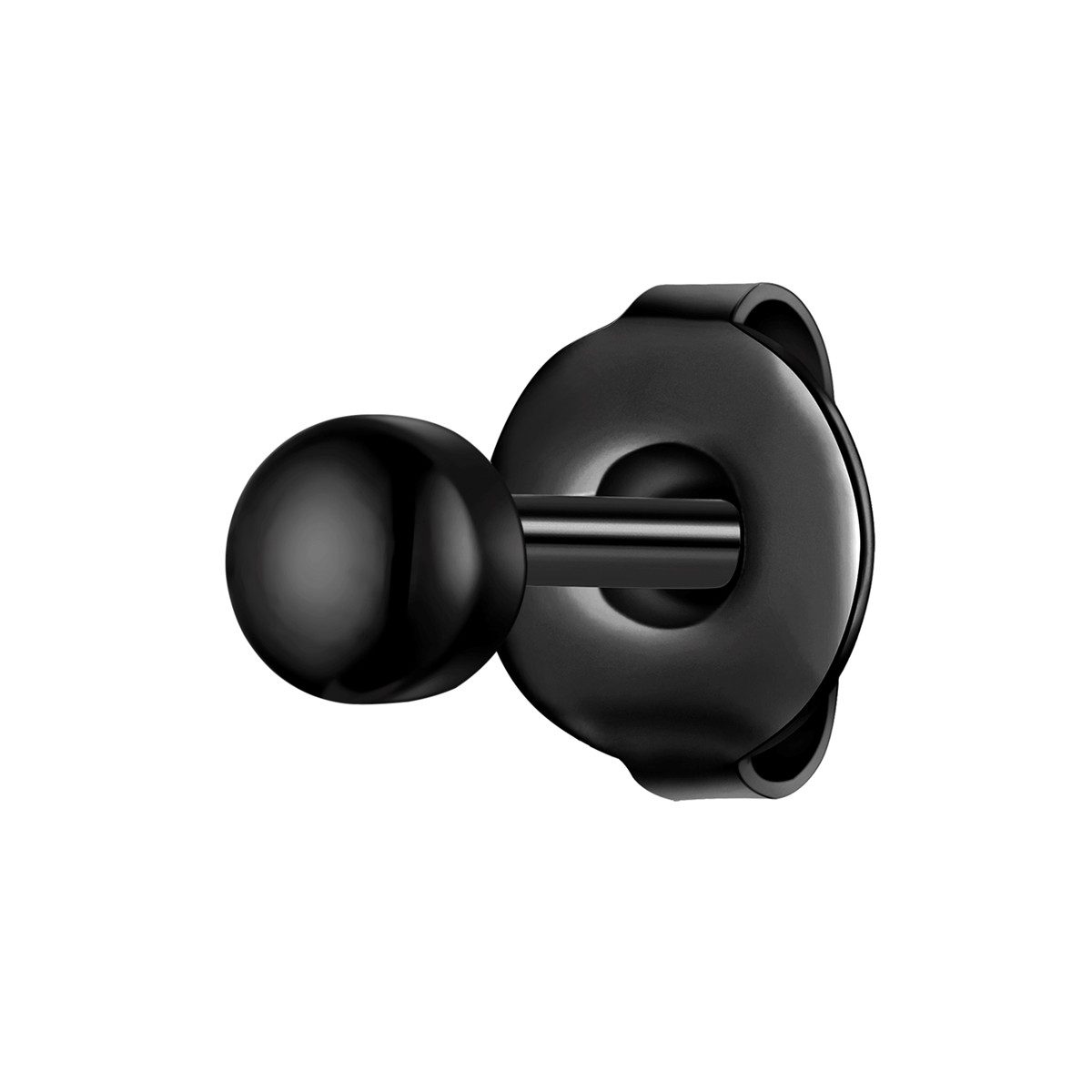 Single-Ohrstecker schwarz