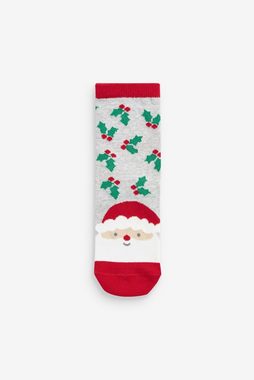 Next Kurzsocken 3er-Pack Söckchen mit Santa-Weihnachtsszene (3-Paar)