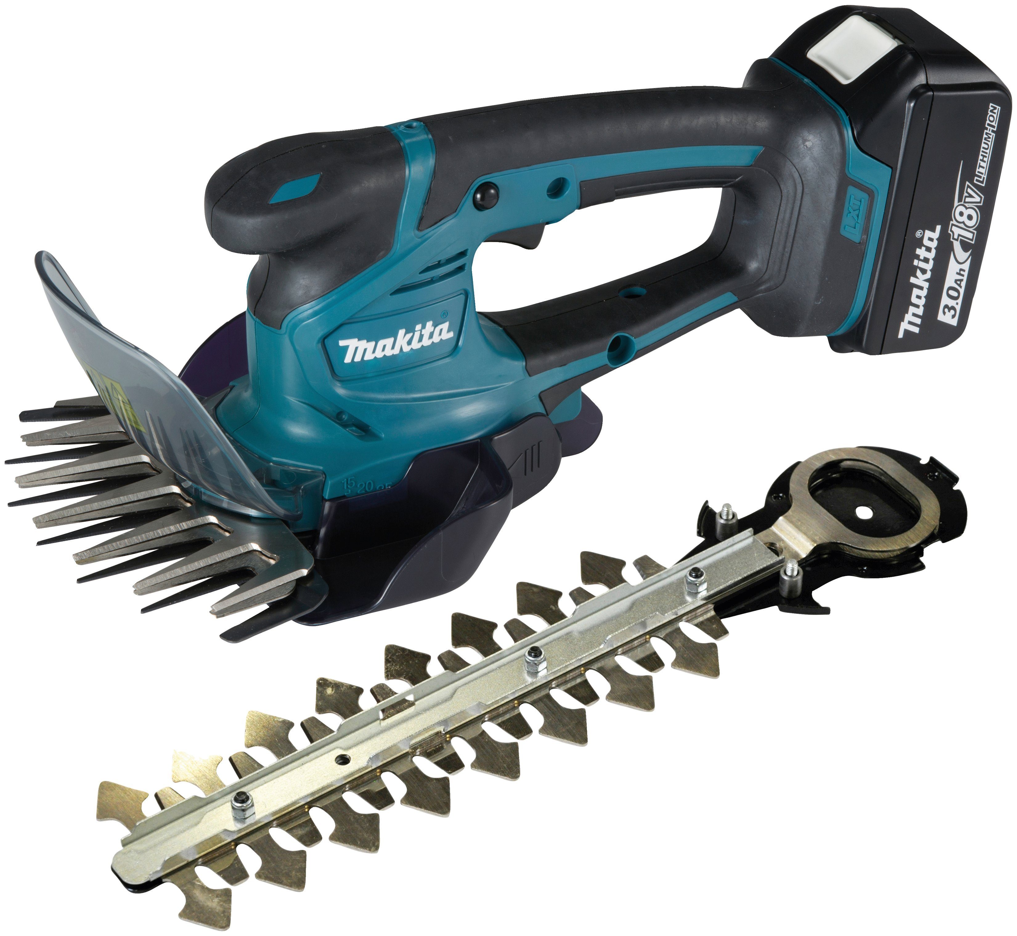 Makita Akku-Gras- und Strauchscherenset DUM604RFX, mit LXT Akku 18 Volt/3,0 Ah und Schnellladegerät