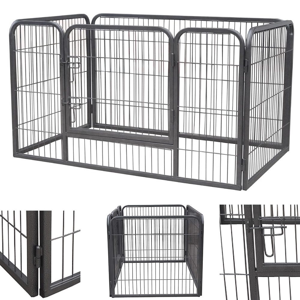 Freigehege Welpengitter XXL Welpenauslauf Hunde Auslauf 124x80x70 cm