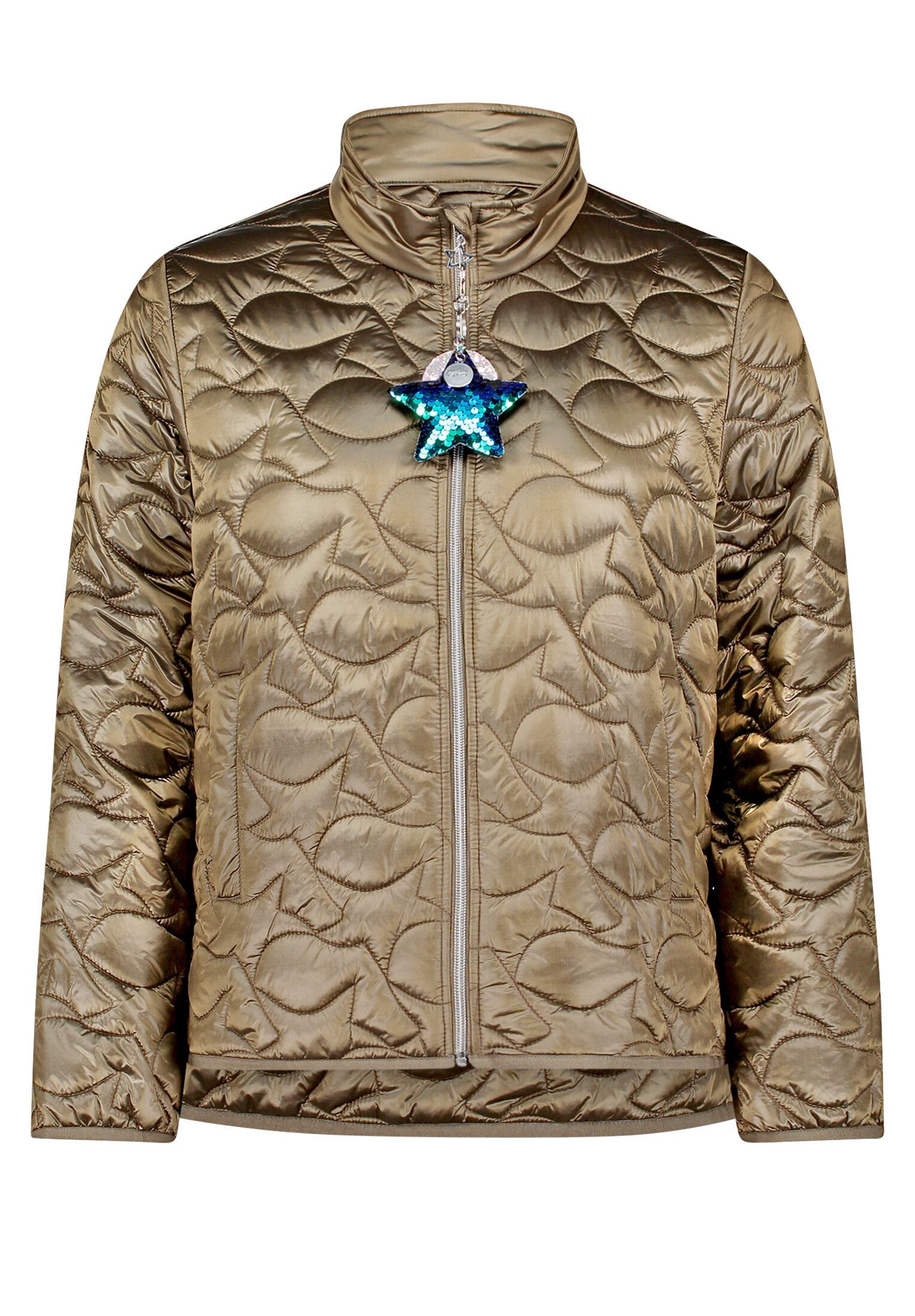 Cartoon Steppjacke Damen mit Eingrifftaschen