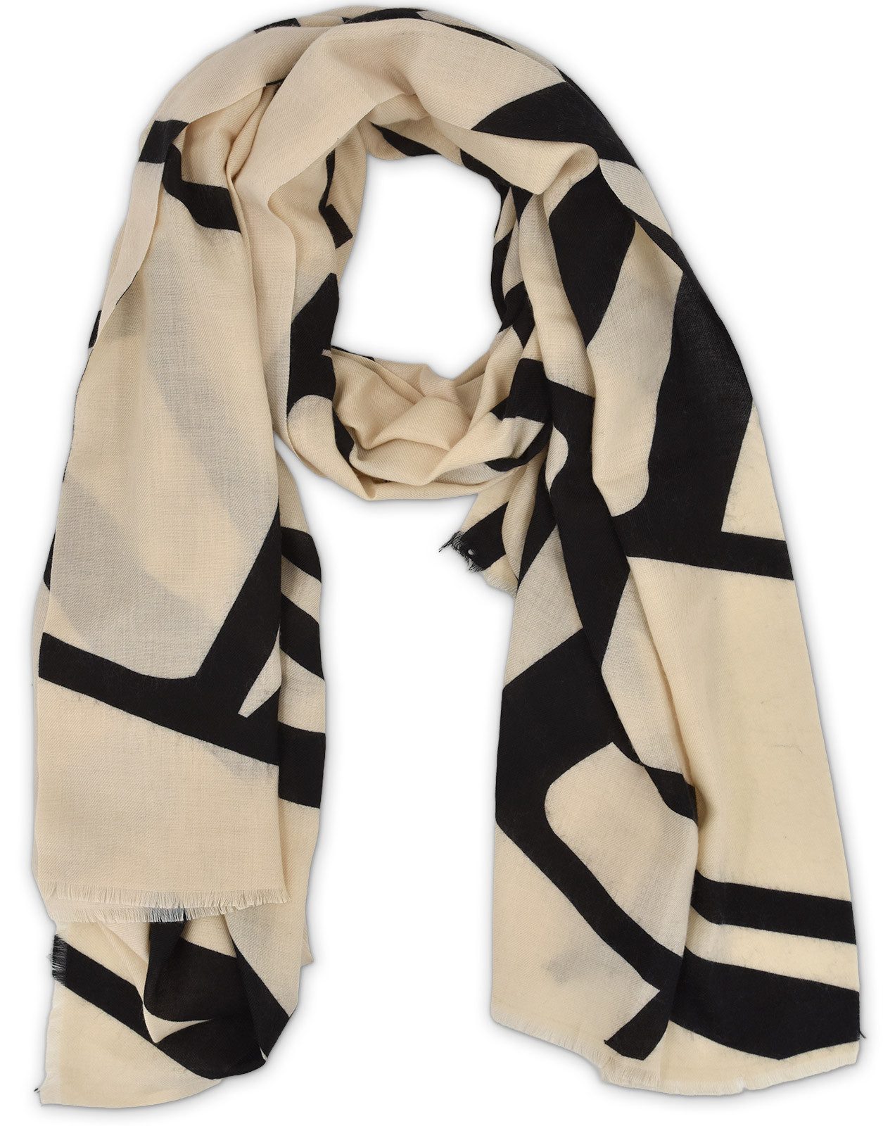 styleBREAKER Modeschal Schal mit Graphic Lines günstig online kaufen