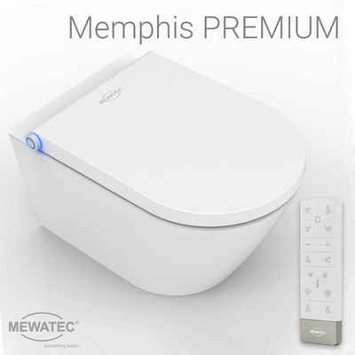 MEWATEC Dusch-WC »Memphis Premium«, wandhängend, Komplett-Set, Die Marken Dusch WC Komplettanlage im schlanken Design mit hohem Komfort - Alles in einem Gerät