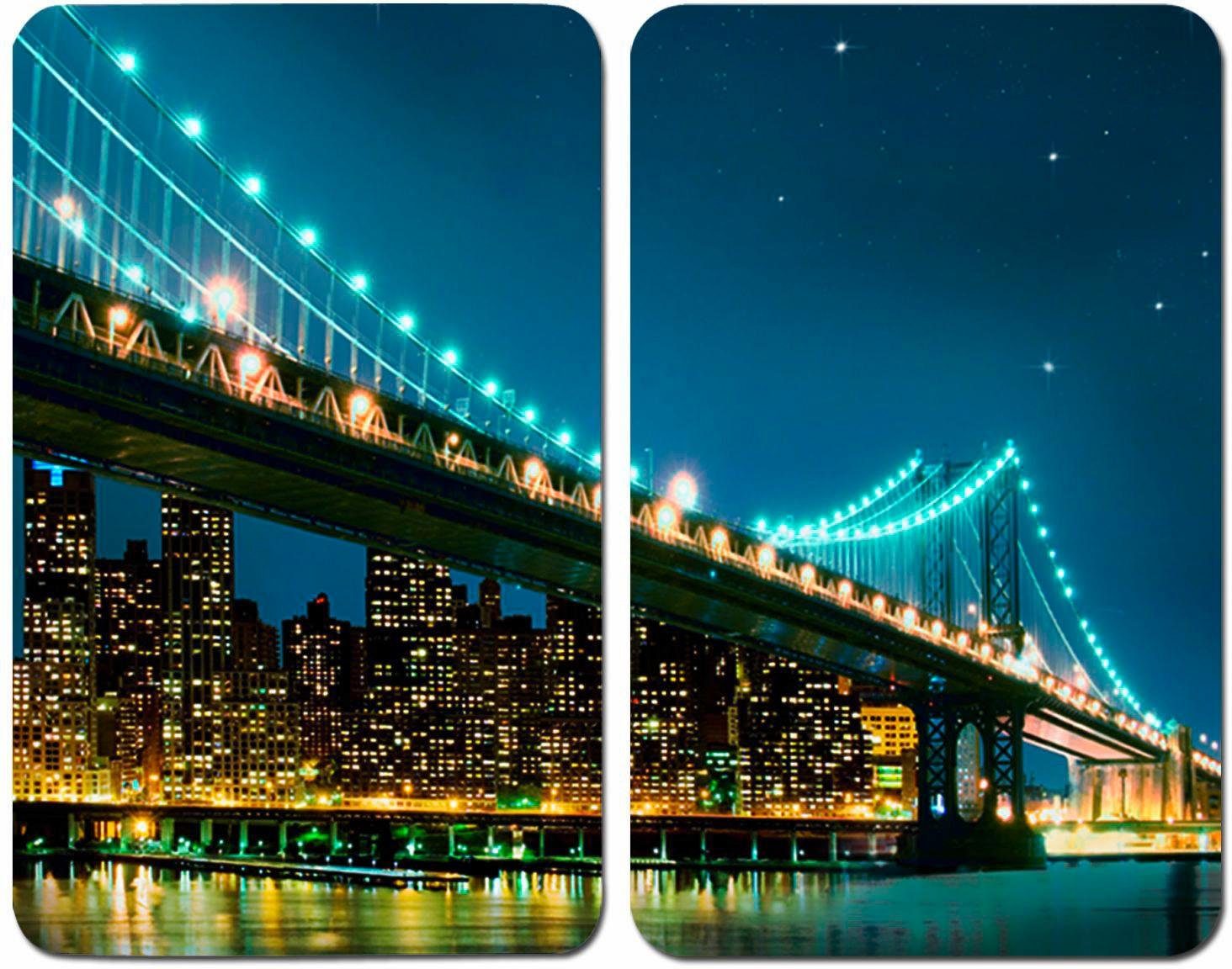 WENKO Herd-Abdeckplatte »Brooklyn Bridge«, Glas, (Set, 2 tlg), kratzfest  online kaufen | OTTO
