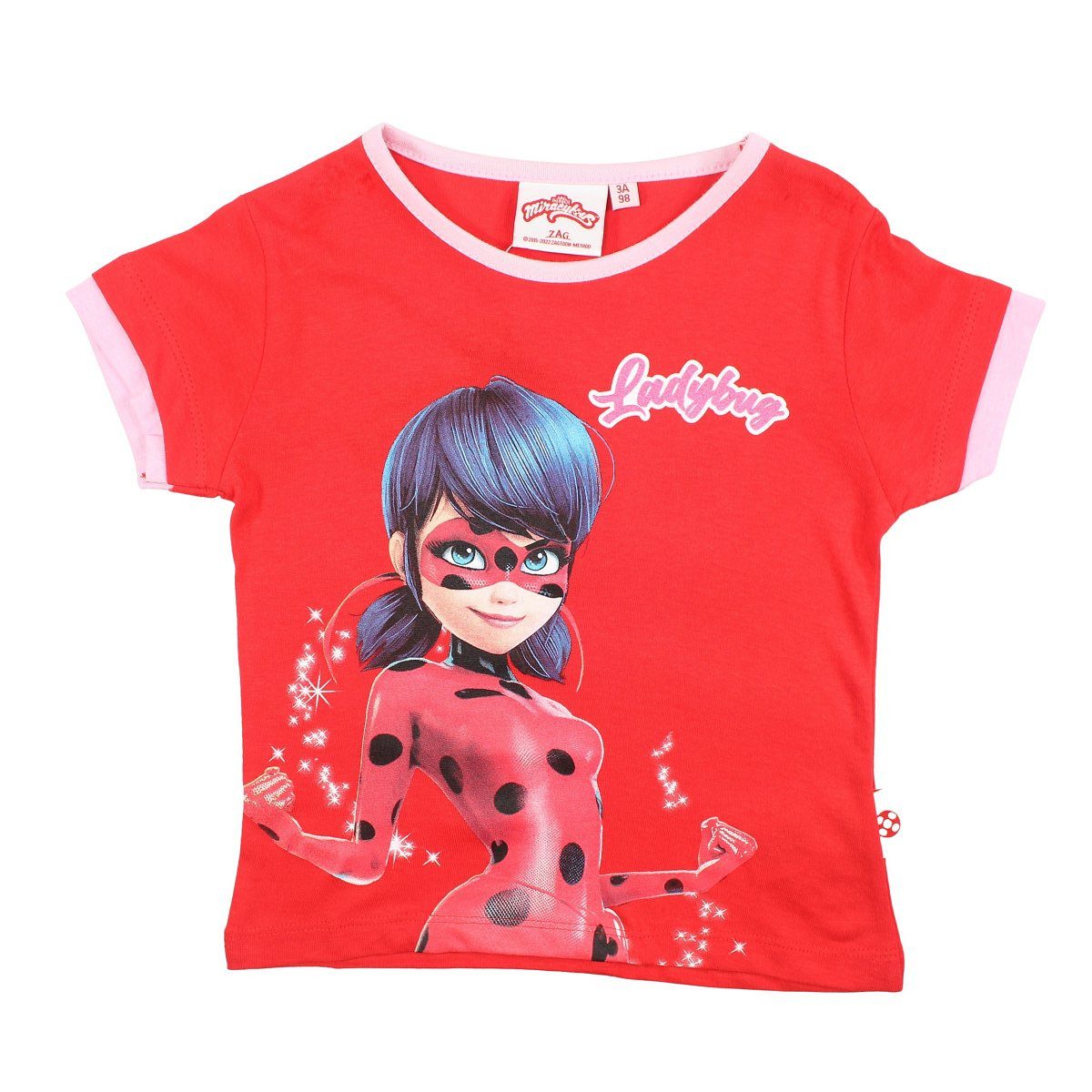 Miraculous - Ladybug Print-Shirt Miraculous Ladybug Mädchen Kinder kurzarm T-Shirt Shirt reine Baumwolle
