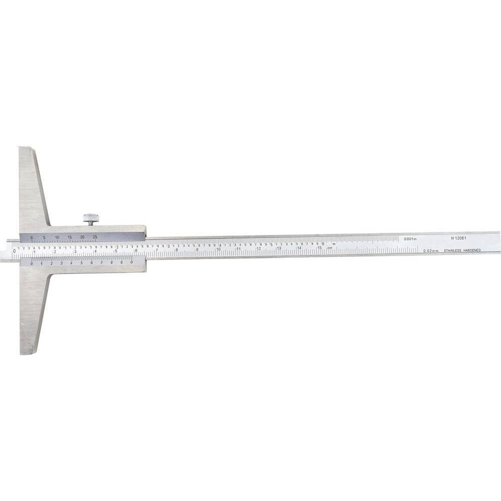 Dasqua Fühlerlehre Monoblock-Tiefenmessschieber – Ledertasche, 0–150 mm 3001-1901-A