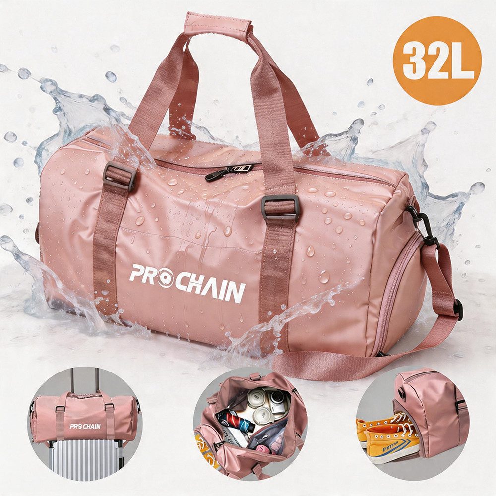 PROCHAIN Sporttasche Reisetasche Gym tasche, Elektrischer Shaker Protein (Ideal für Fitness, Yoga, Schwimmen und Reisen, 1-tlg., Leichter, hochwertiger Sportrucksack mit Schuhfach, Freizeitrucksack), Wasserdicht und Verschleißfest mit Schuhfach und Nassfach