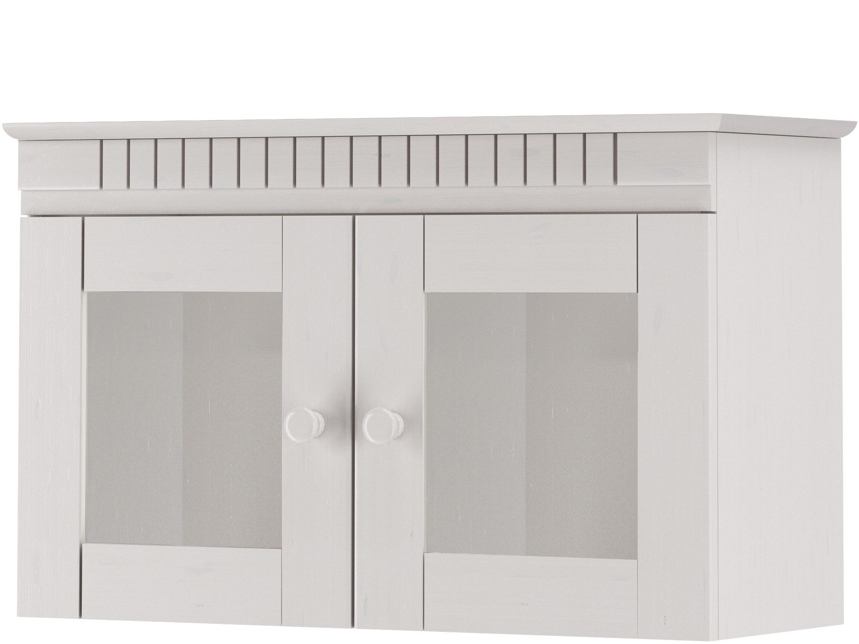 loft24 Hängeschrank Candice Wandschrank, Oberschrank, Kiefer, 2 Glastüren, Landhaus Stil