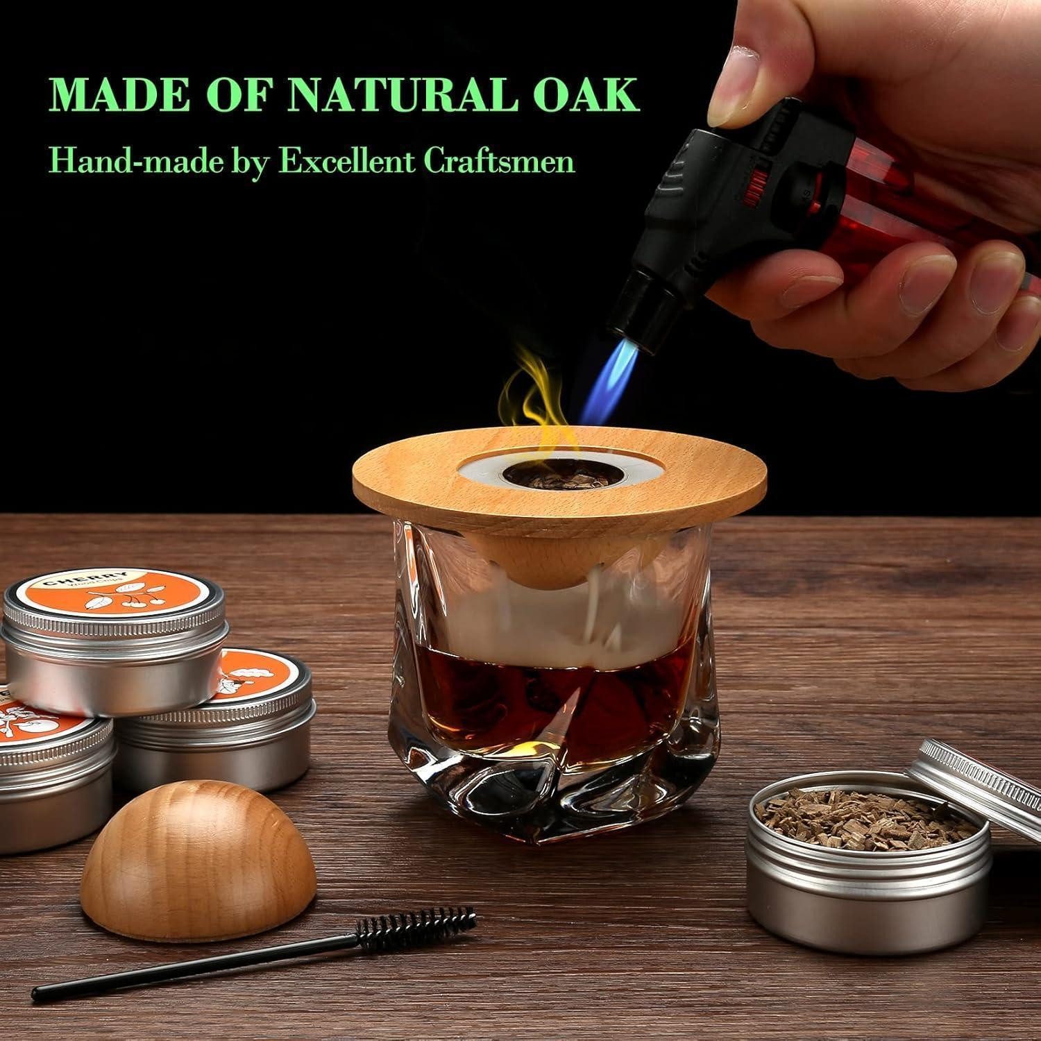 LuxusKollektion Cocktail-Set Whiskey Smoker Set Geschenke für Männer mit 4 Holzchips Sorten