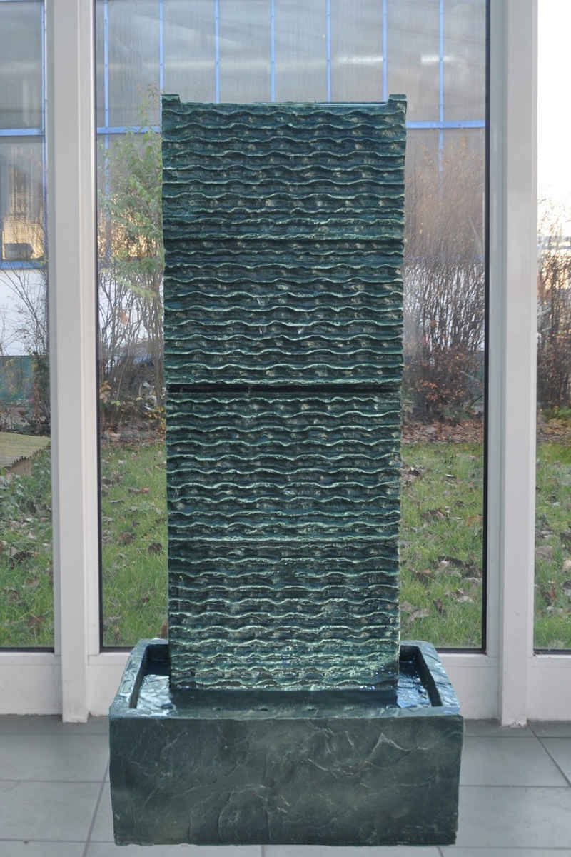 Köhko Gartenbrunnen Höhe ca. 85 cm mit LED Wasserfall für Wohnzimmer Terrasse und Balkon