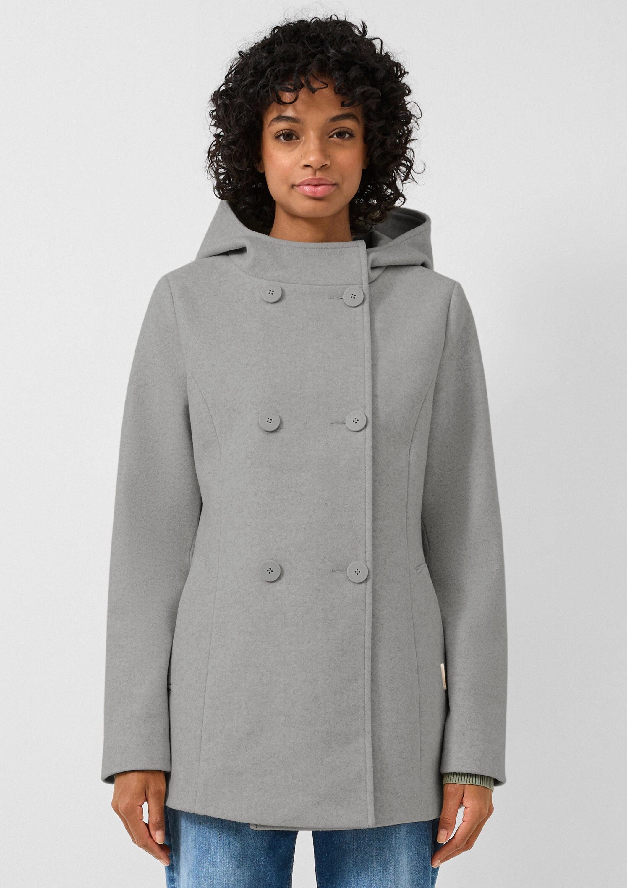 QS Funktionsjacke Outdoor-Jacke Jacke in Wolloptik günstig online kaufen