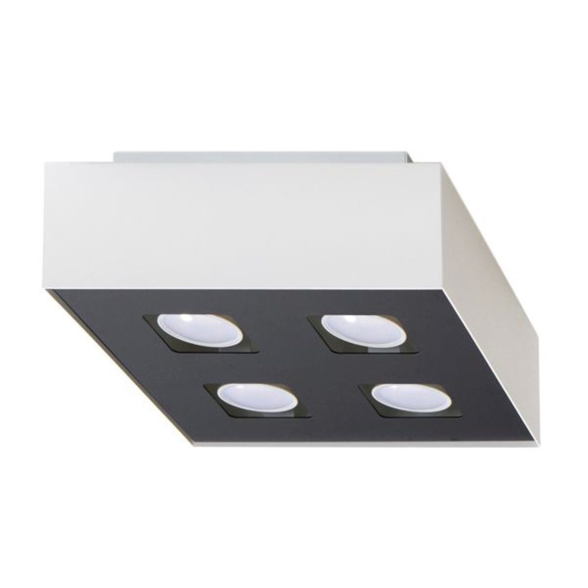 SOLLUX lighting Deckenleuchte Deckenleuchte Mono 4 Weiß, Nicht enthalten