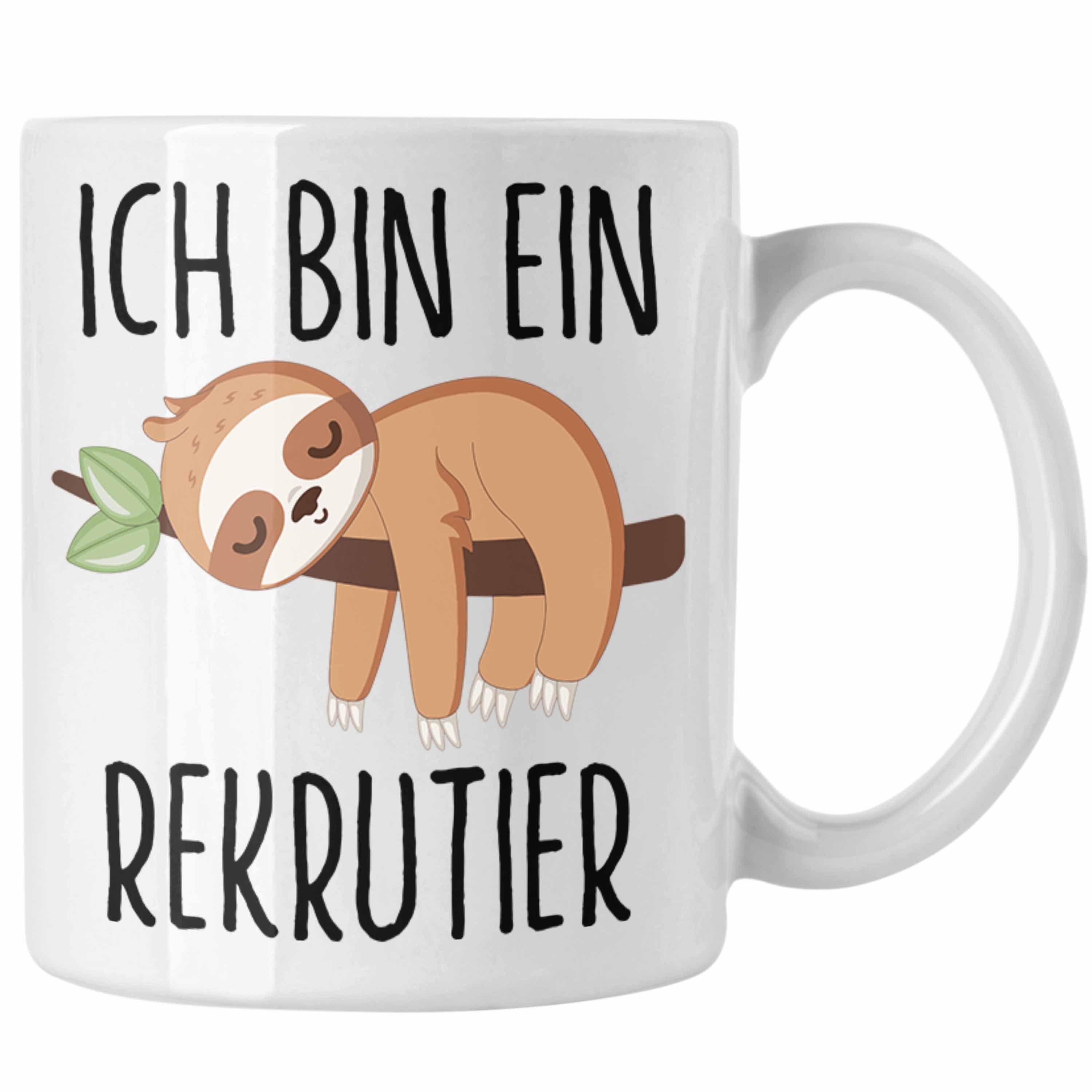 Trendation Tasse Recruiting Tasse Geschenk Faultier Rekrutier Personalreferent Lustiger Weiss