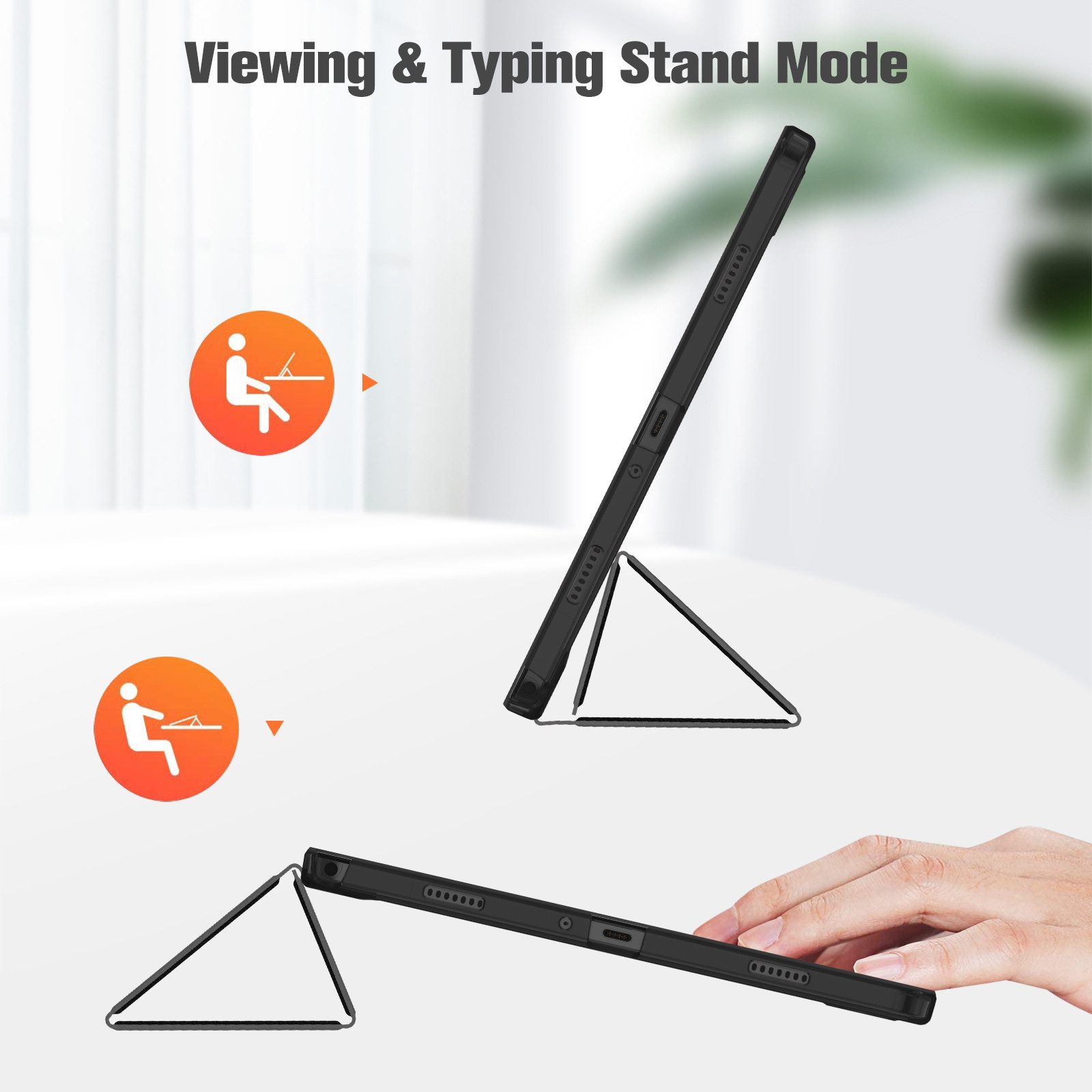 Fintie Tablet-Hülle für Samsung Galaxy Tab A11+ Plus 11 Zoll 2025 / Tab A9+ Plus 11'' 2023 11 Zoll, mit Schutzfolie, Ultradünn Schutzhülle mit Translucent Rücks – Bild 5 von 5
