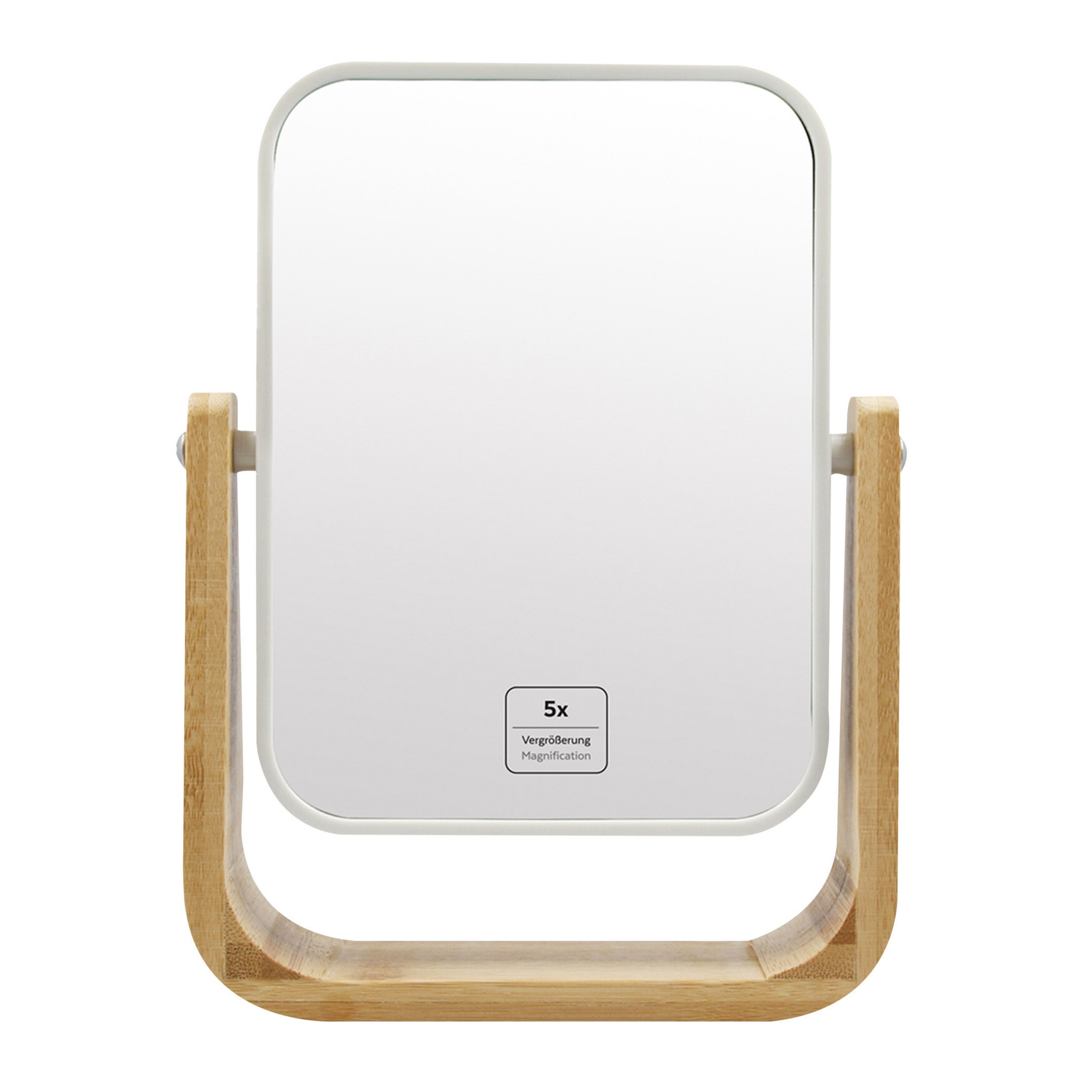 PARSA Beauty Standspiegel PARSA Beauty Kosmetikspiegel Bambus 1x/5x, drehbar für Präzision