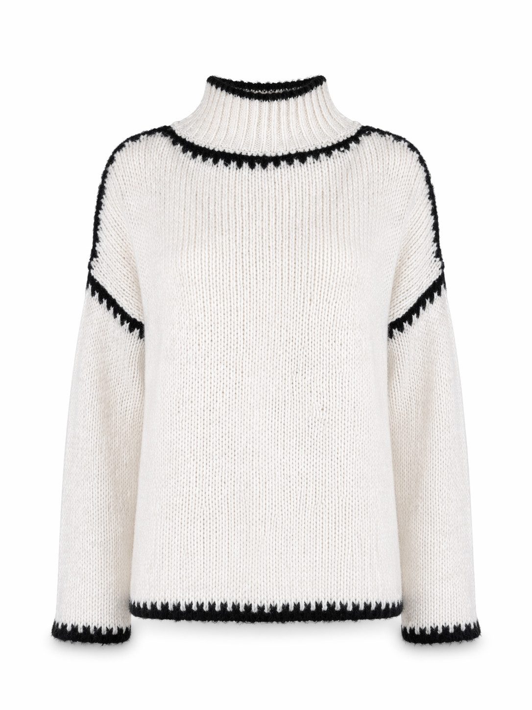 ITALY VIBES Ajourpullover - Stehkragenpullover - Grobstrick - Oversize Pullover - ITALY VIBES