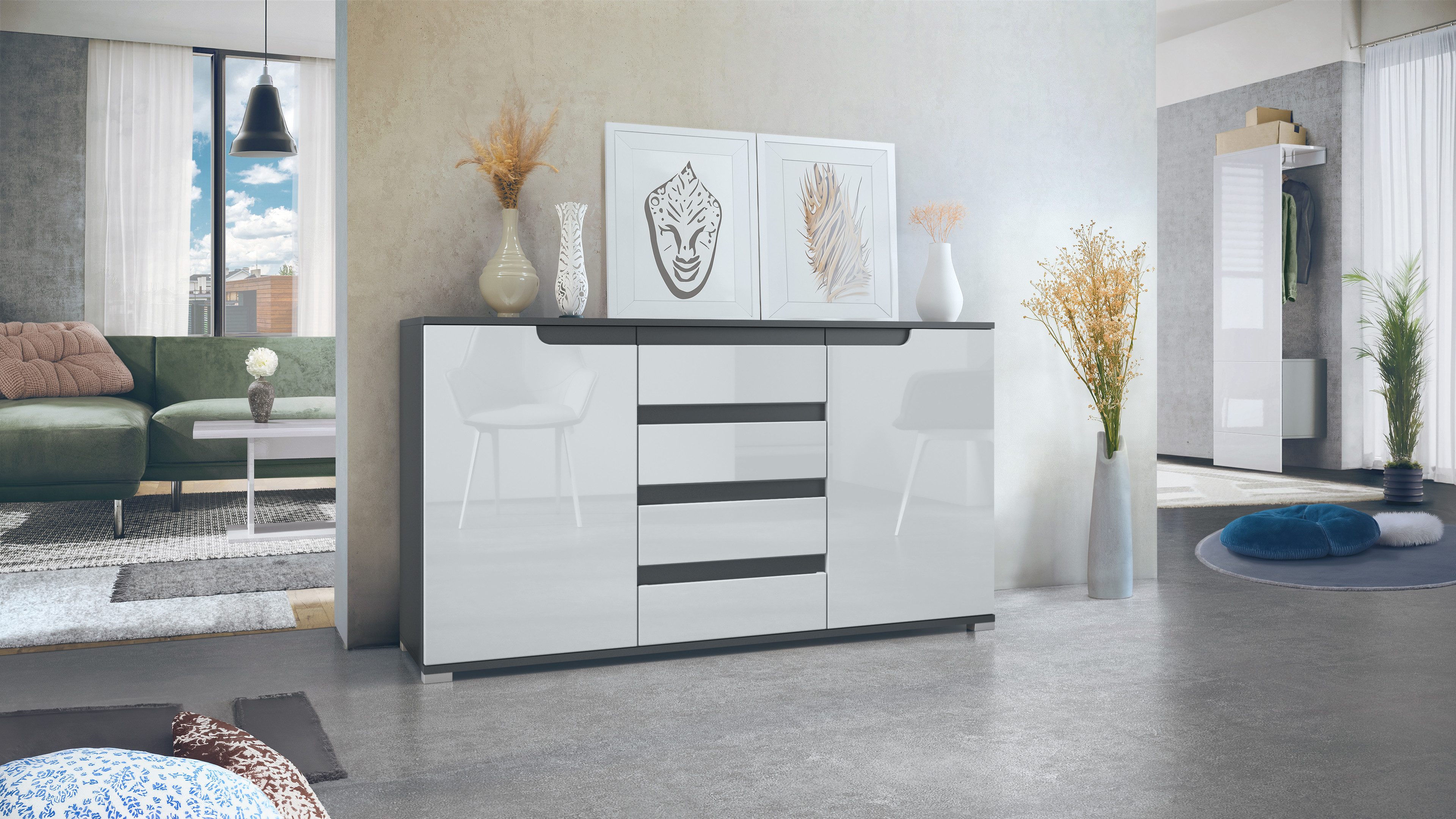 Vladon Sideboard Sylt V1 (Kommode mit günstig online kaufen