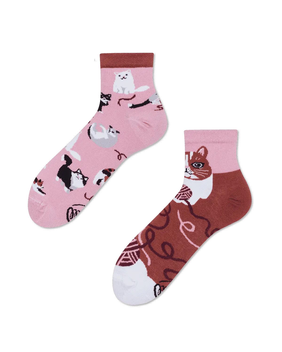 Many Mornings Sneakersocken Many Mornings Quarters Playful Cat (1 Paar, 1-P günstig online kaufen