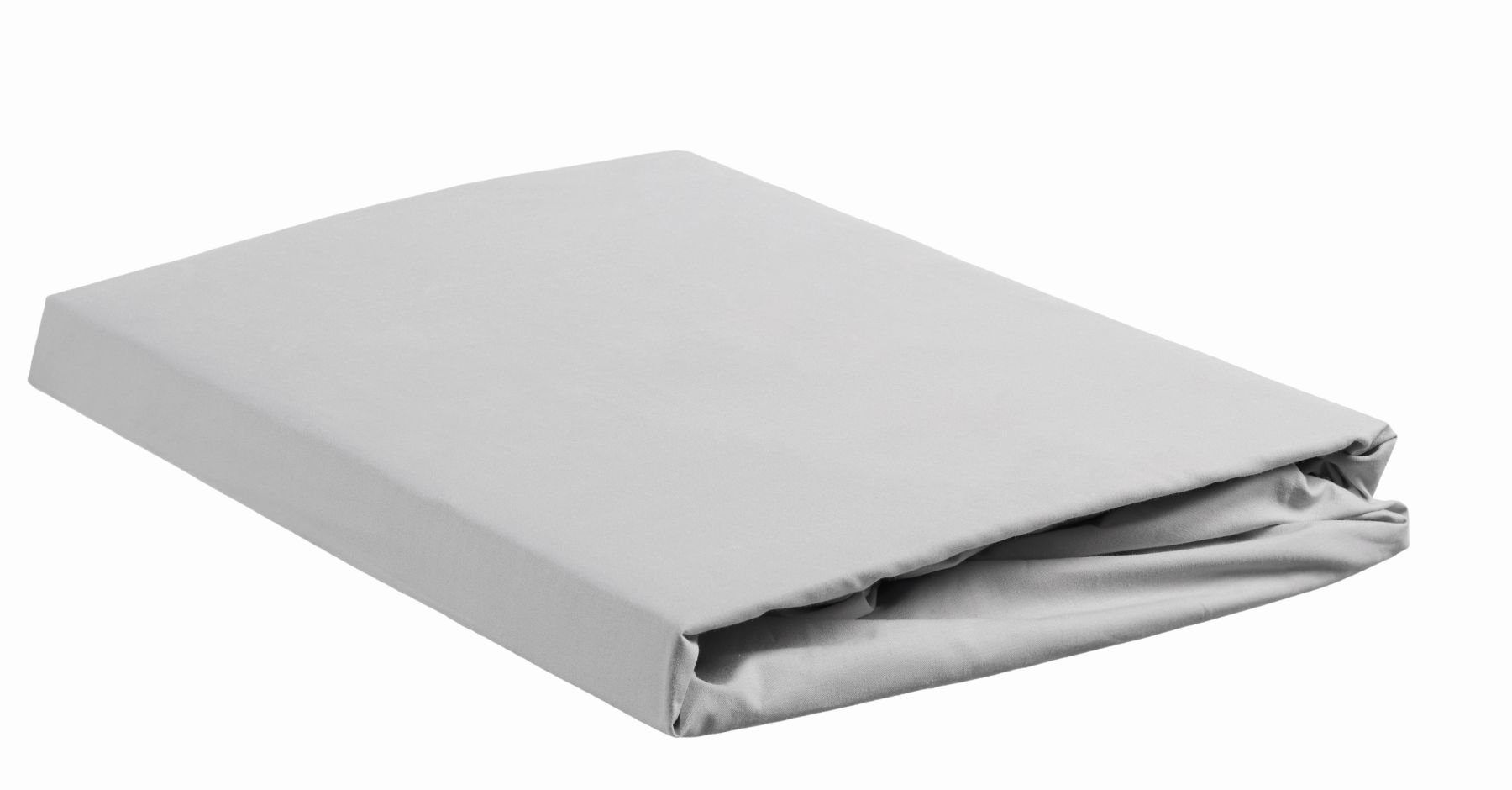 Beddinghouse Spannbettlaken Beddinghouse Percale Spannbettlaken - Hellgrau, Renforcé, Gummizug: rundum