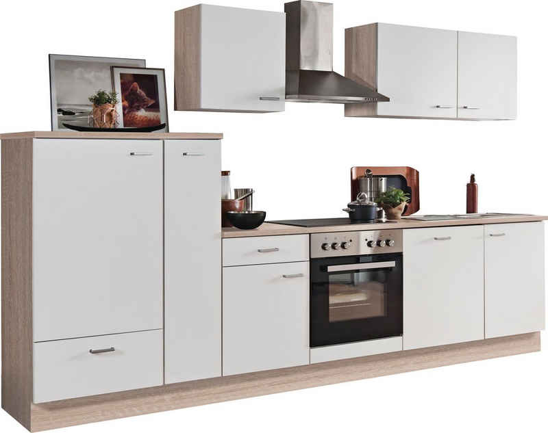 Menke Küchen Küchenzeile »Classic«, Küchenzeile mit E-Geräten, Breite 310 cm