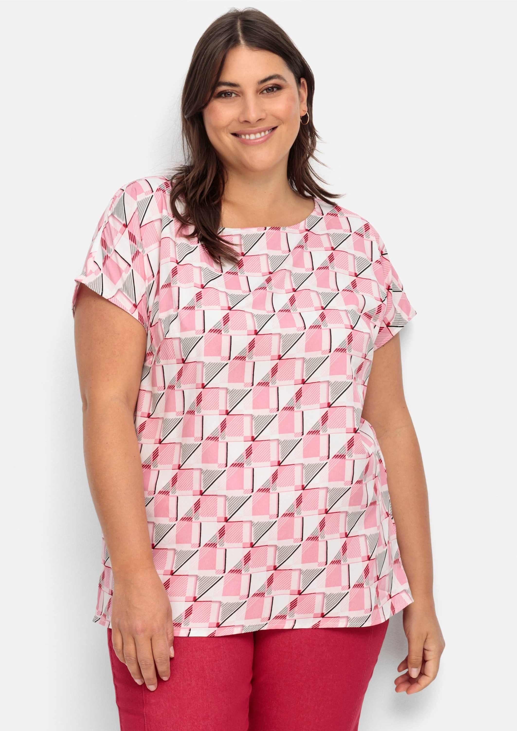 Sieh an! Klassische Bluse Schlupfbluse Kurzarm günstig online kaufen