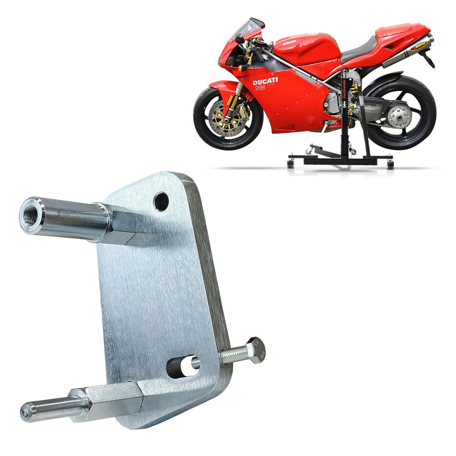 ConStands Motorradheber Adapterplatte für # Power Classic / Evo für Ducati 748 95-04