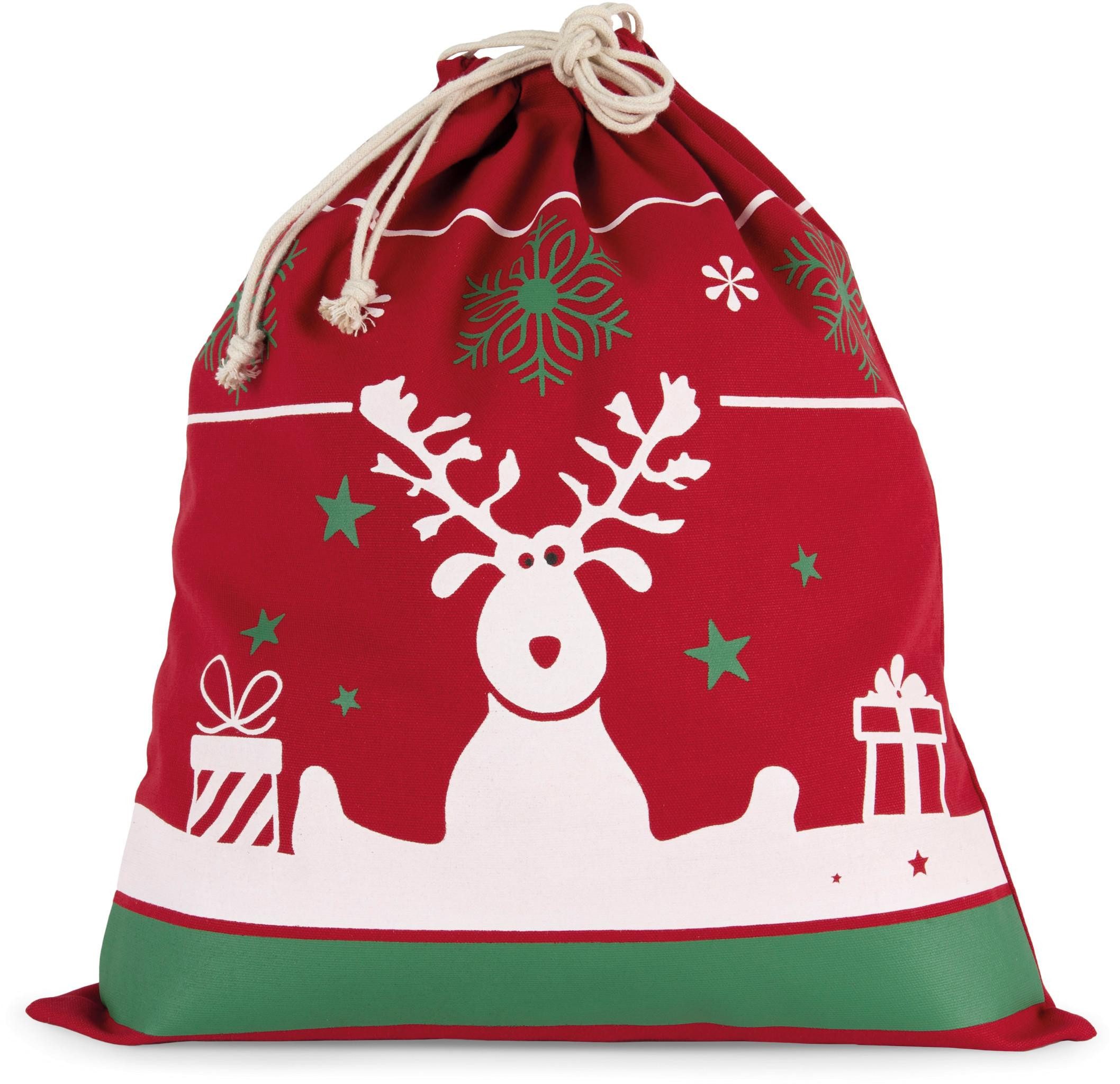Turnbeutel Tasche mit Kordel und Weihnachtsmotiven