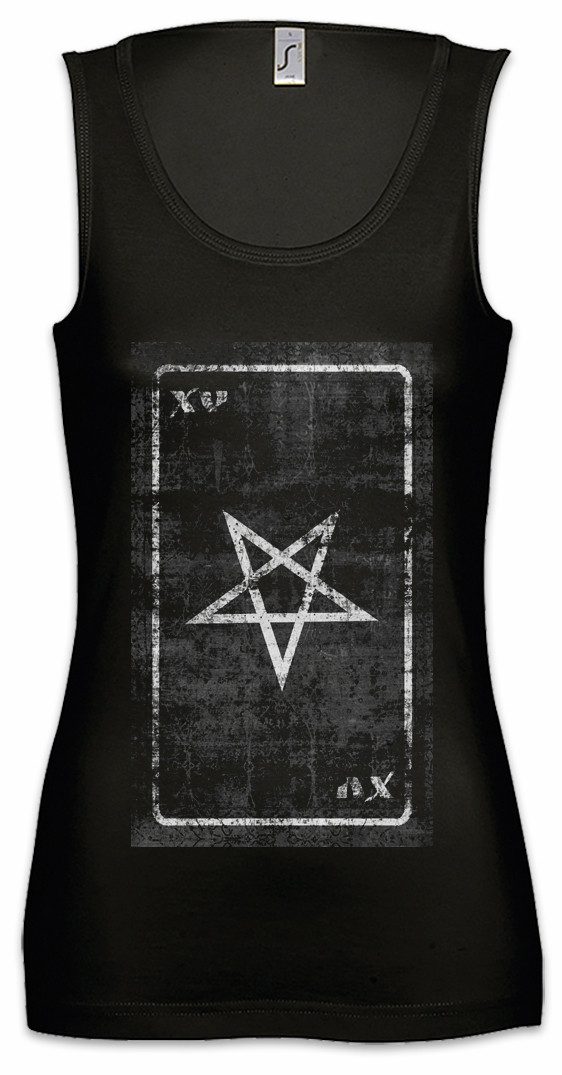 Tanktop Tarot The Devil Ärmelloses Damen T-Shirt Tarot Karte Karten Devil