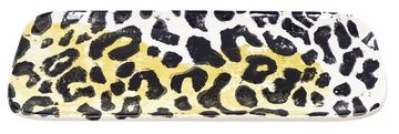 Lashuma Servierteller Leopard, Keramik, Wurstteller rechteckig, kleine Servierplatte 28x11 cm