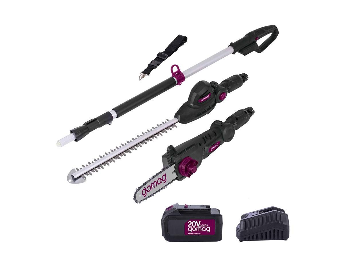 Gomag Garten-Multifunktionsgerät GO-HHS410 1x 4,0 Ah, 4,5 A Ladegerät, 2-in-1, Set, inkl. 4,0 Akku & GO-BC4.5 – Ladegerät