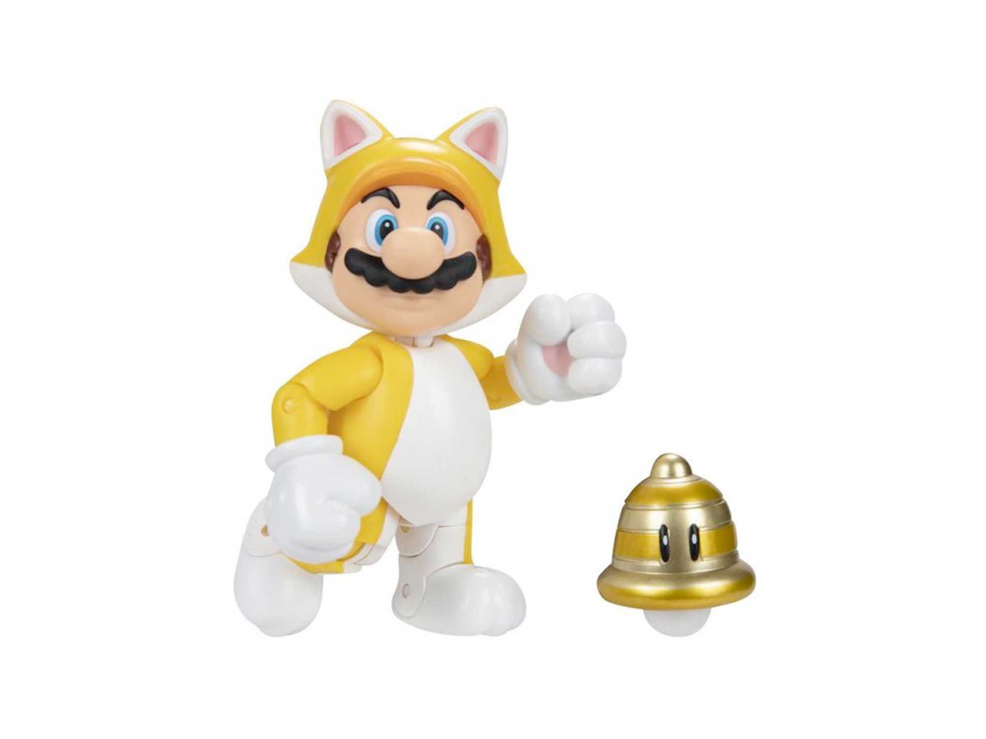 Super Mario Actionfigur Nintendo Super Mario Figur Cat Mario with Superball, 10 cm