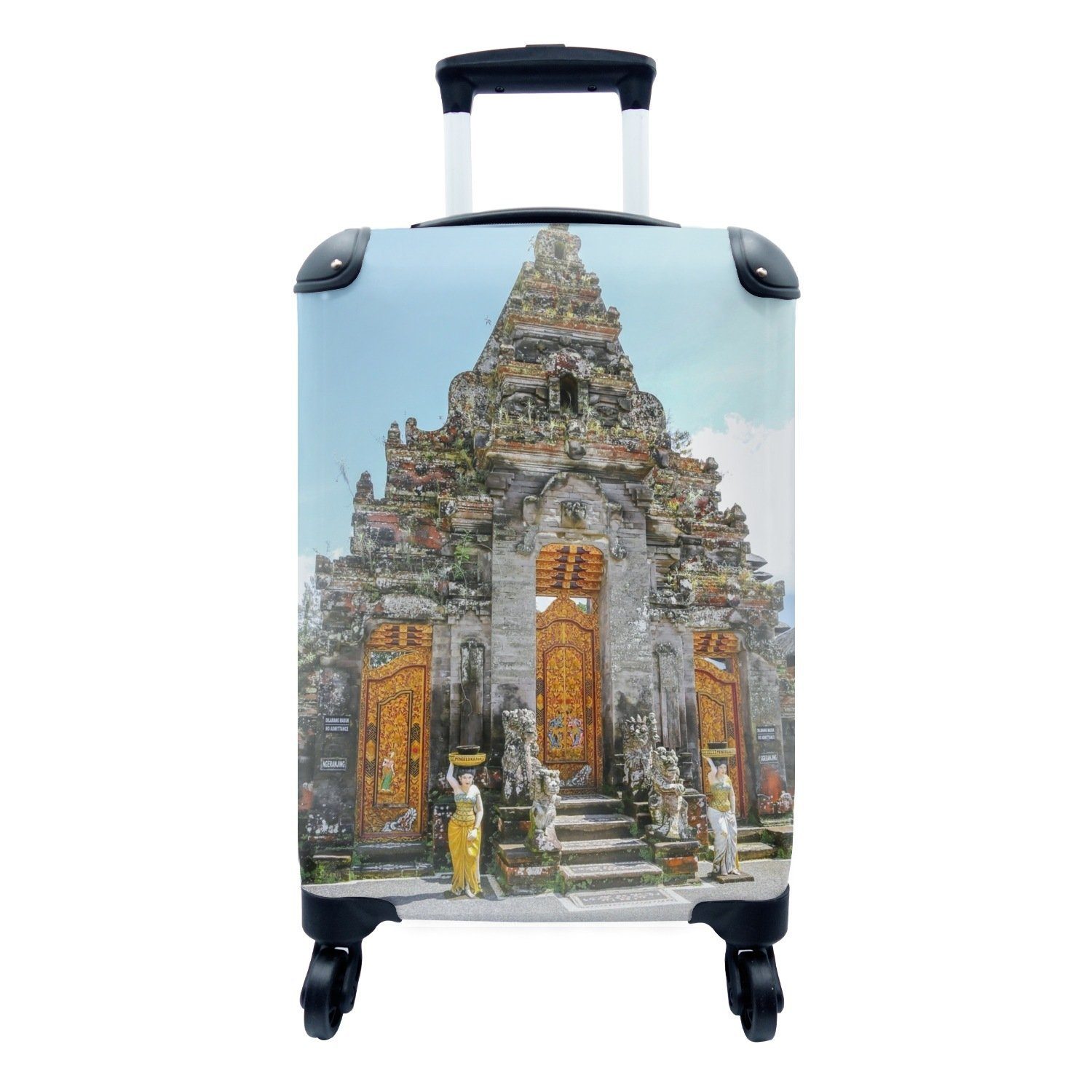 MuchoWow Handgepäckkoffer Reich verzierter Pura Ulun Danu Bratan-Tempel auf Bali, 4 Rollen, Reisetasche mit rollen, Handgepäck für Ferien, Trolley, Reisekoffer | Handgepäck-Koffer