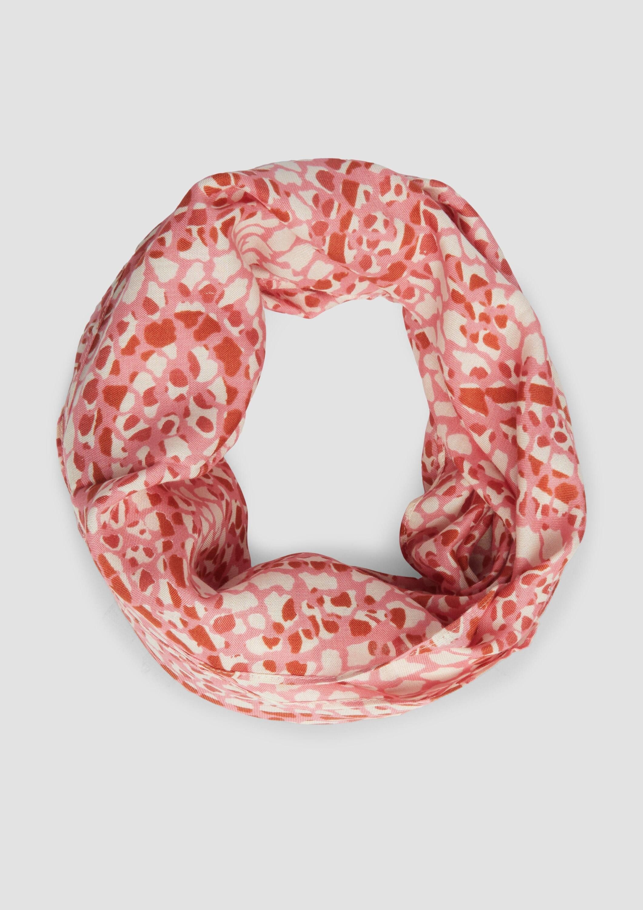 s.Oliver Loop Snood, Loop-Schal aus Viskose mit All-over-Print günstig online kaufen