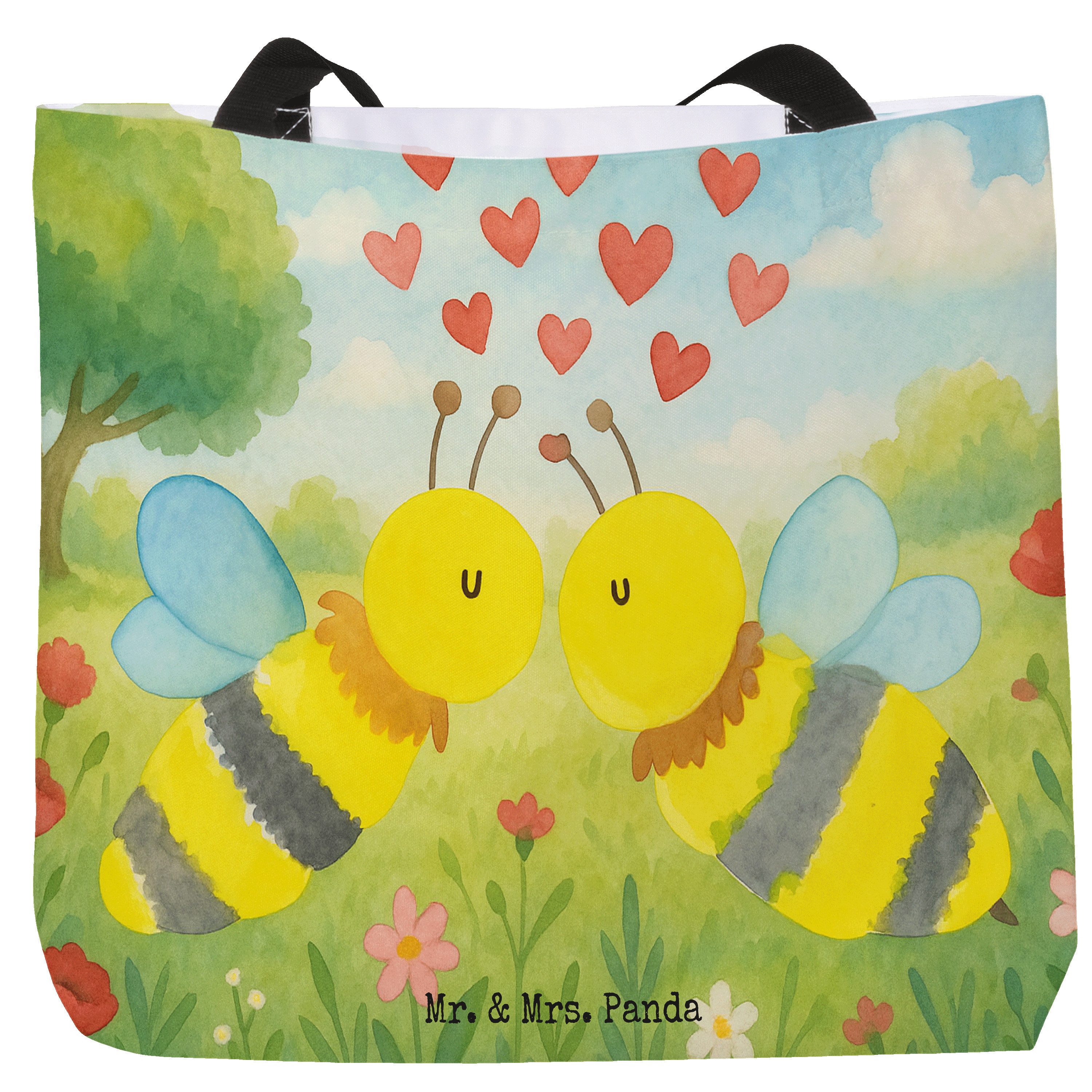 Shopper Biene Liebe Design, Tote Bag, Weiß, Tasche, Schultasche, Reisetasche