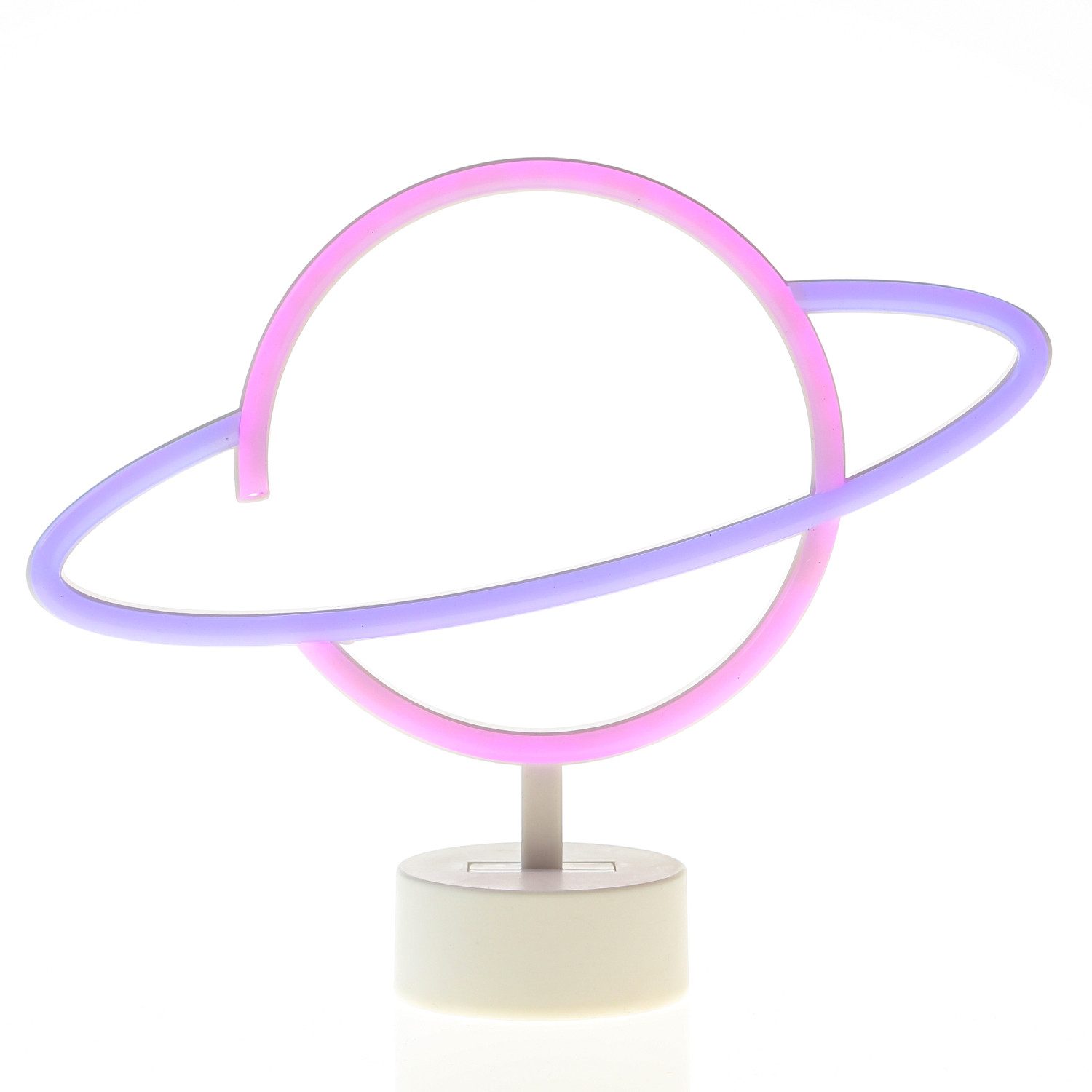 SATISFIRE LED Dekolicht LED Neonlicht Planet Saturn Neonschild Leuchtfigur Batterie USB 30cm, LED Classic, mehrfarbig / bunt – Bild 2 von 5
