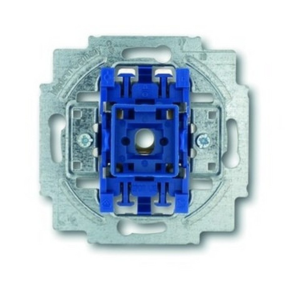 Busch-Jaeger Schalter, Kreuzschalter-Einsatz ohne Beleuchtung blau matt Unterputz IP20 1