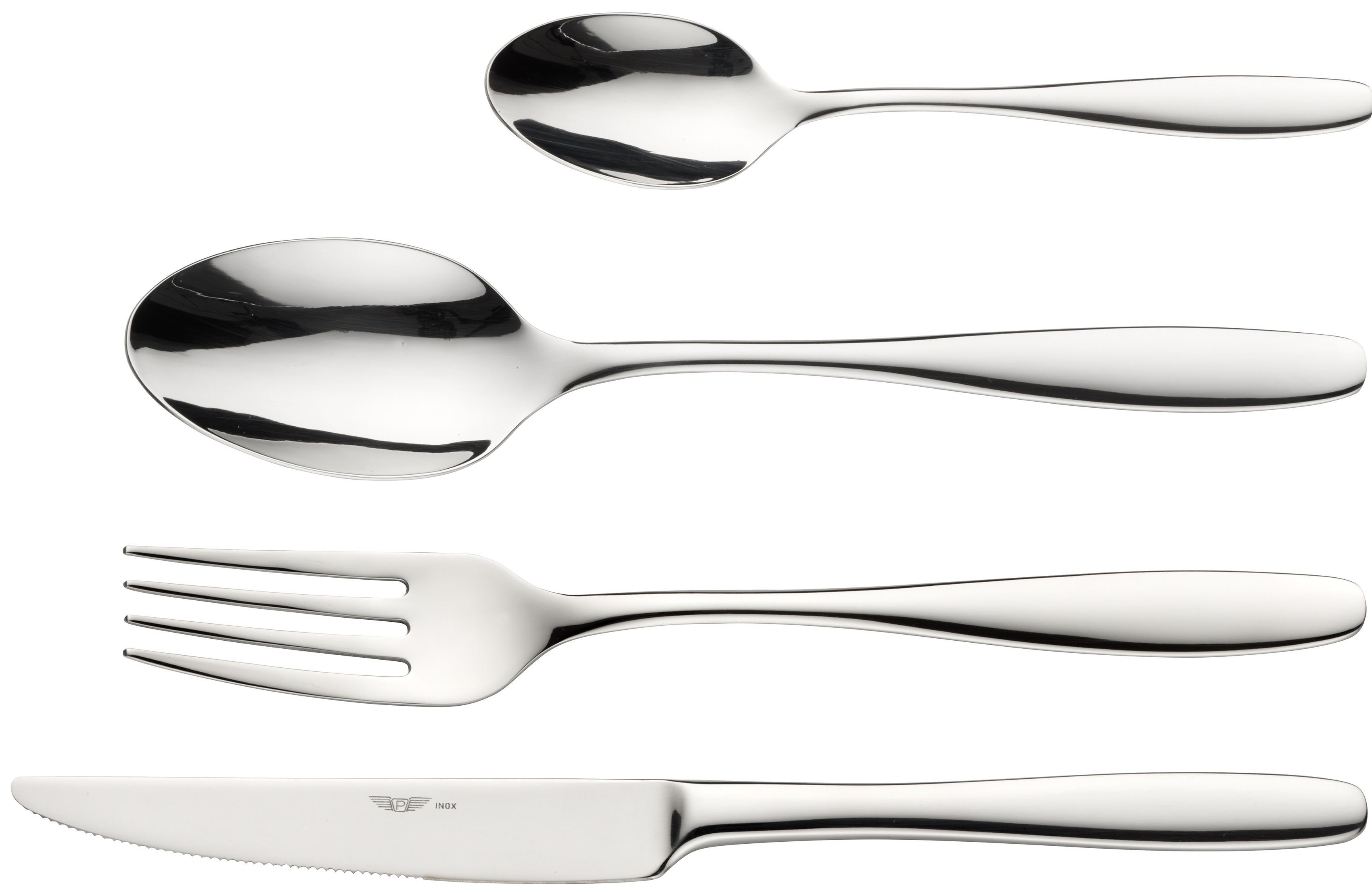 PINTINOX Besteck-Set Lion (24-tlg), 6 Personen, Edelstahl 18/10, glänzend, spülmaschinengeeignet