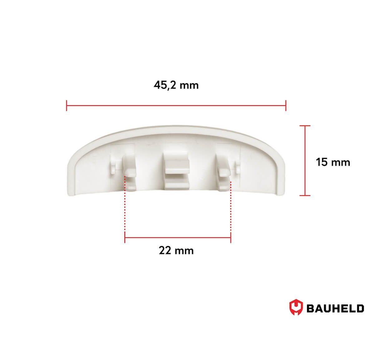 BAUHELD Abdeckkappe Wasserschlitzkappen, (25-30 & 30-35mm [Made in Germany], Wasserkappen aus ASA Kunststoff), Schmutzunempfindlich, In 6 verschiedenen Farben