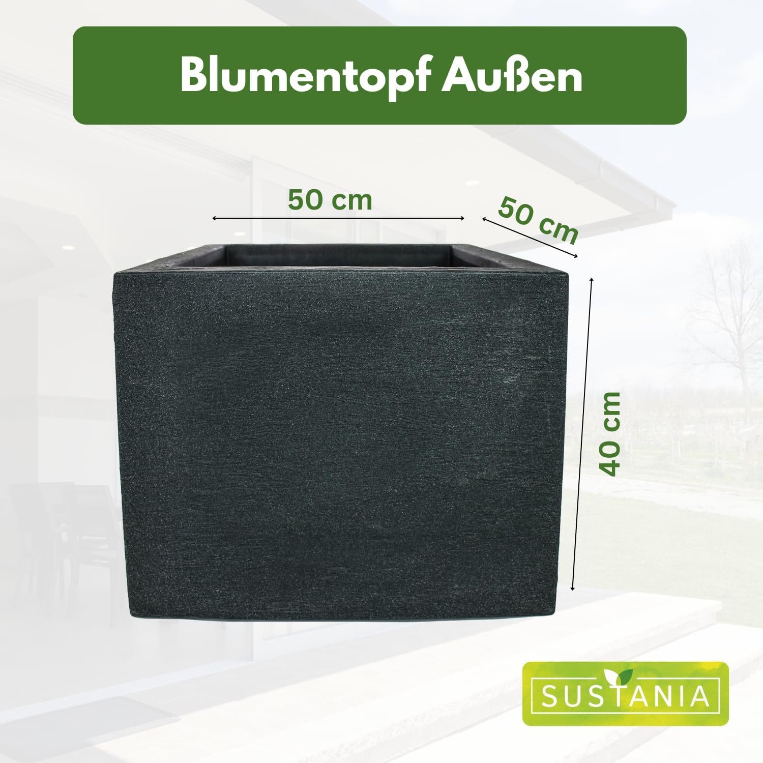 Centi Pflanzkübel Outdoor Blumentopf 50x50x40 cm günstig online kaufen