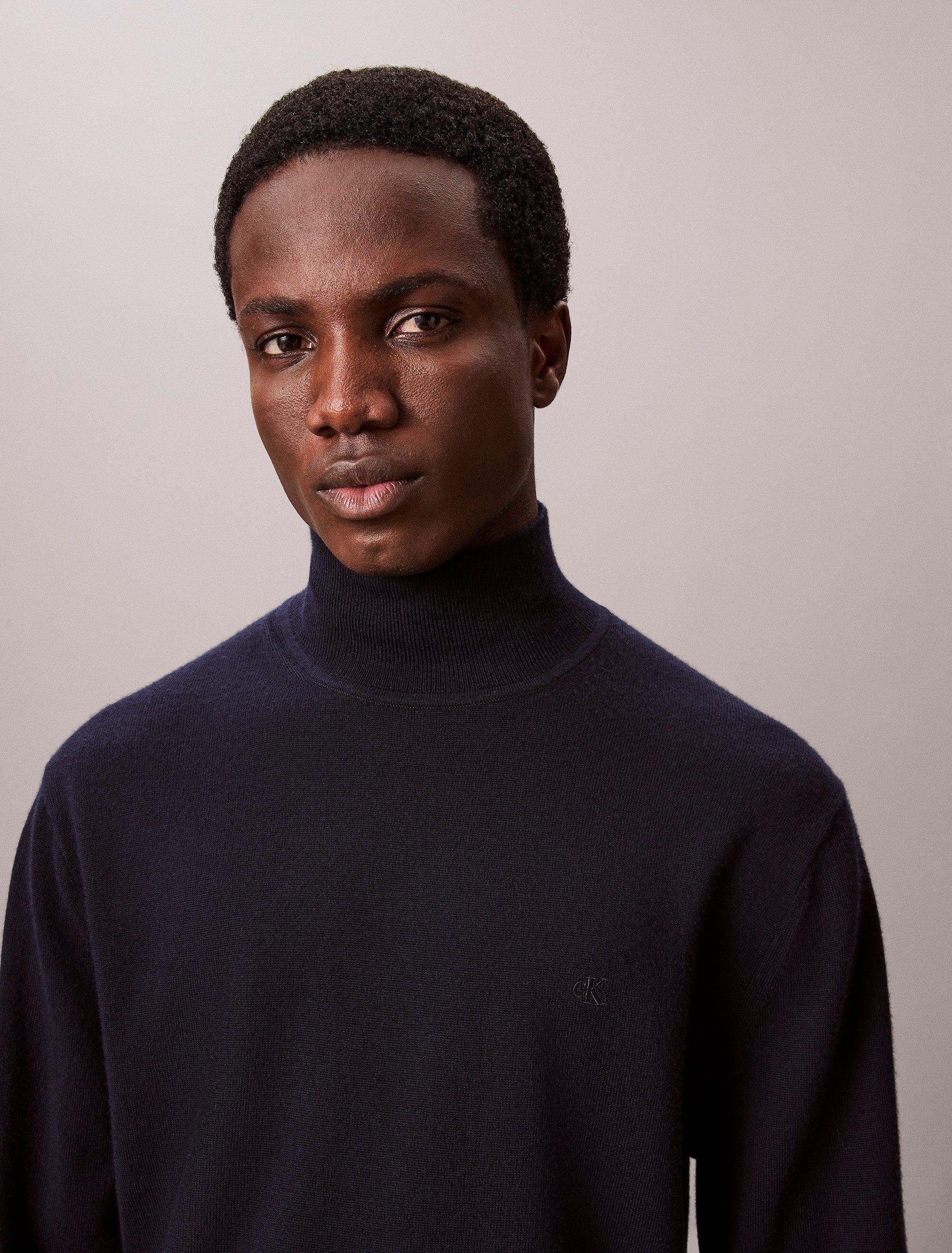 Calvin Klein Stehkragenpullover LS MERINO MOCK NECK SWTR 14GG Mit Rundhalsausschnitt, regular fit