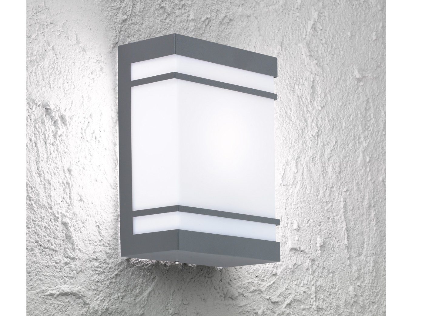 beleuchten, LED 24cm WOFI Haus-wand wechselbar, Höhe Anthrazit Außen-Wandleuchte, warmweiß, Edelstahl LED Fassadenlampe