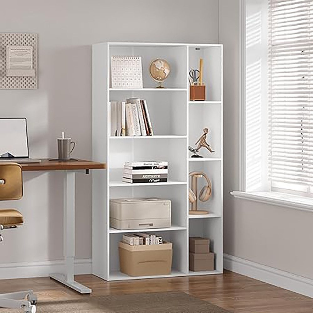 EUGAD Bücherregal, 1-tlg., mit 9 Fächern, freistehendes Regal, 80x150x30 cm günstig online kaufen